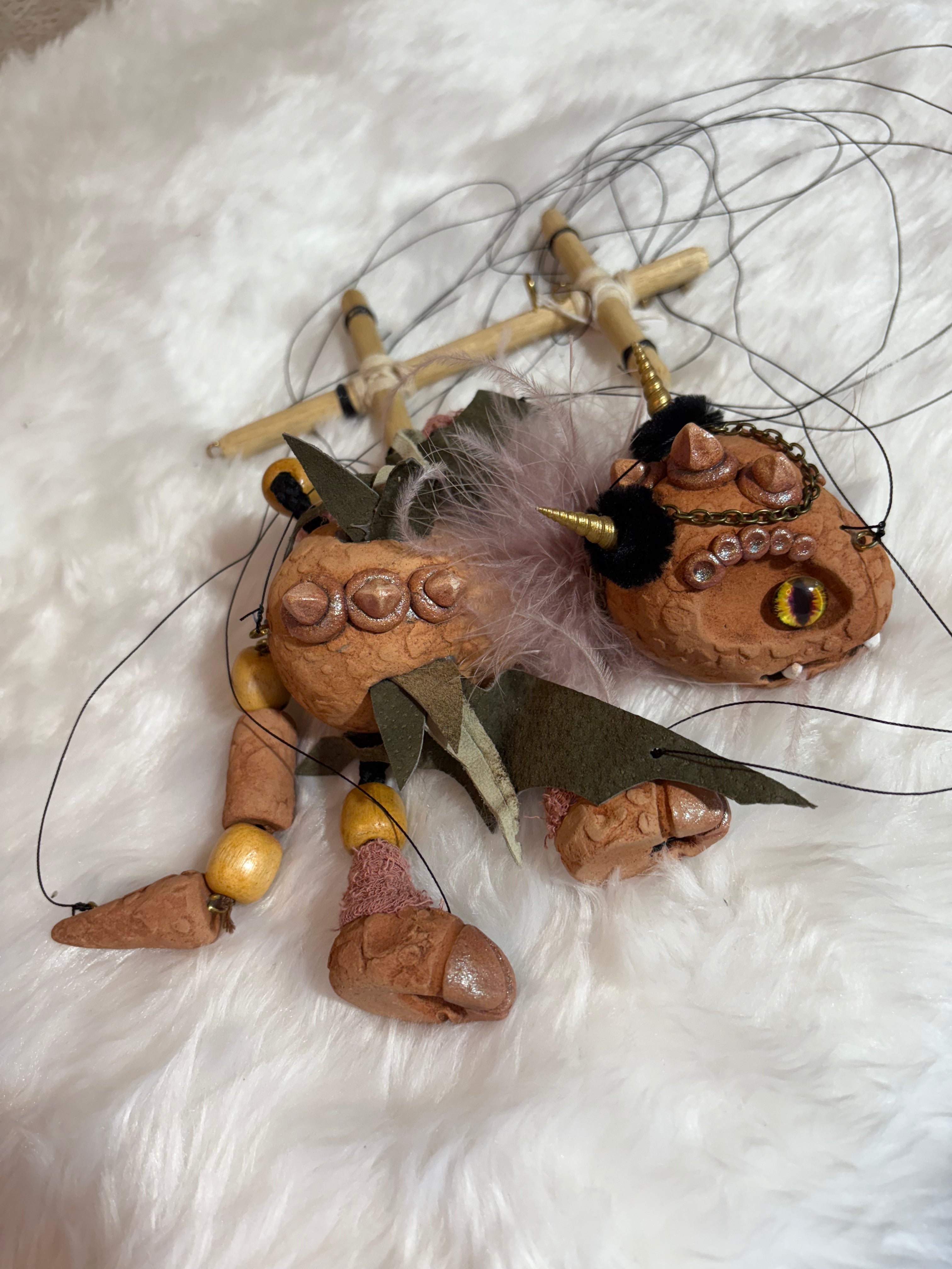 Terracotta Dragon Marionette Puppet