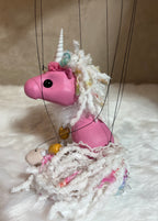Pink Unicorn Marionette Puppet