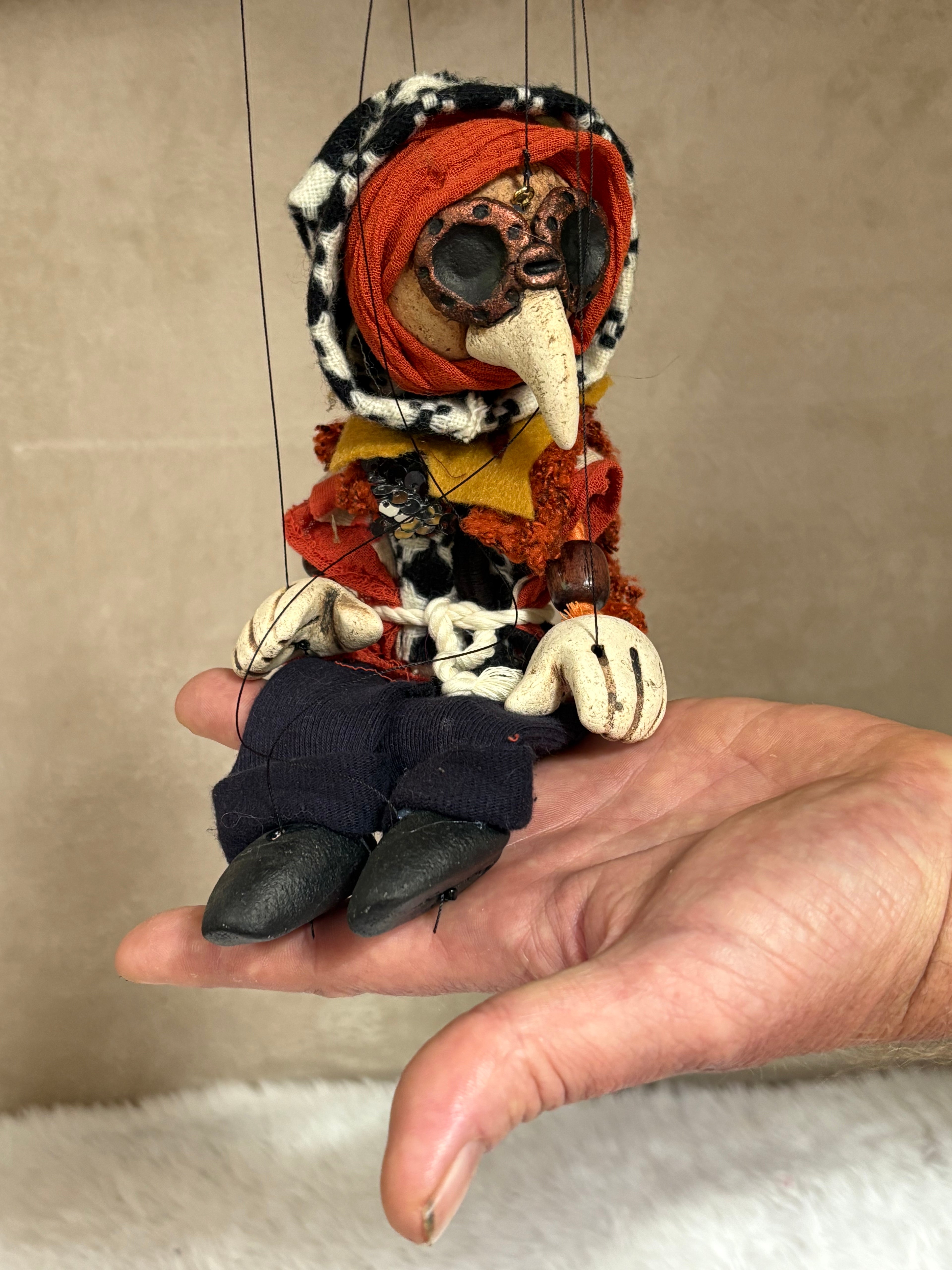 Plague Doctor Marionette Puppet
