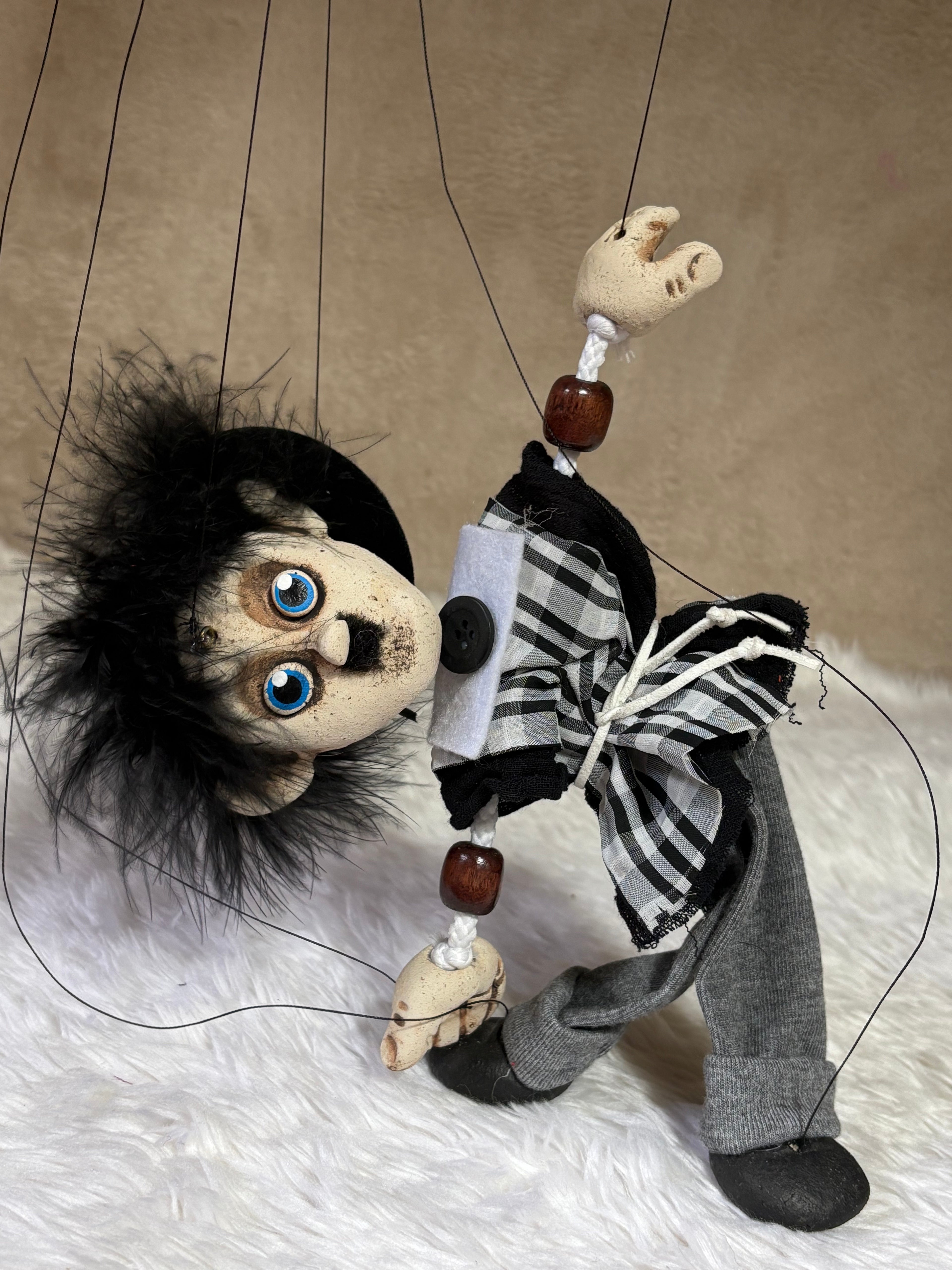 Charlie Chaplin: Handcrafted Clay Icon