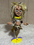 Mermaid Marionette Puppet - Handcrafted Clay Fantasy Character