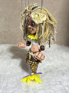 Mermaid Marionette Puppet - Handcrafted Clay Fantasy Character