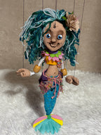 Mermaid Marionette Puppet - Handcrafted Clay Fantasy Character