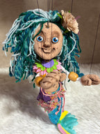 Mermaid Marionette Puppet - Handcrafted Clay Fantasy Character
