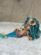 Mermaid Marionette Puppet - Handcrafted Clay Fantasy Character