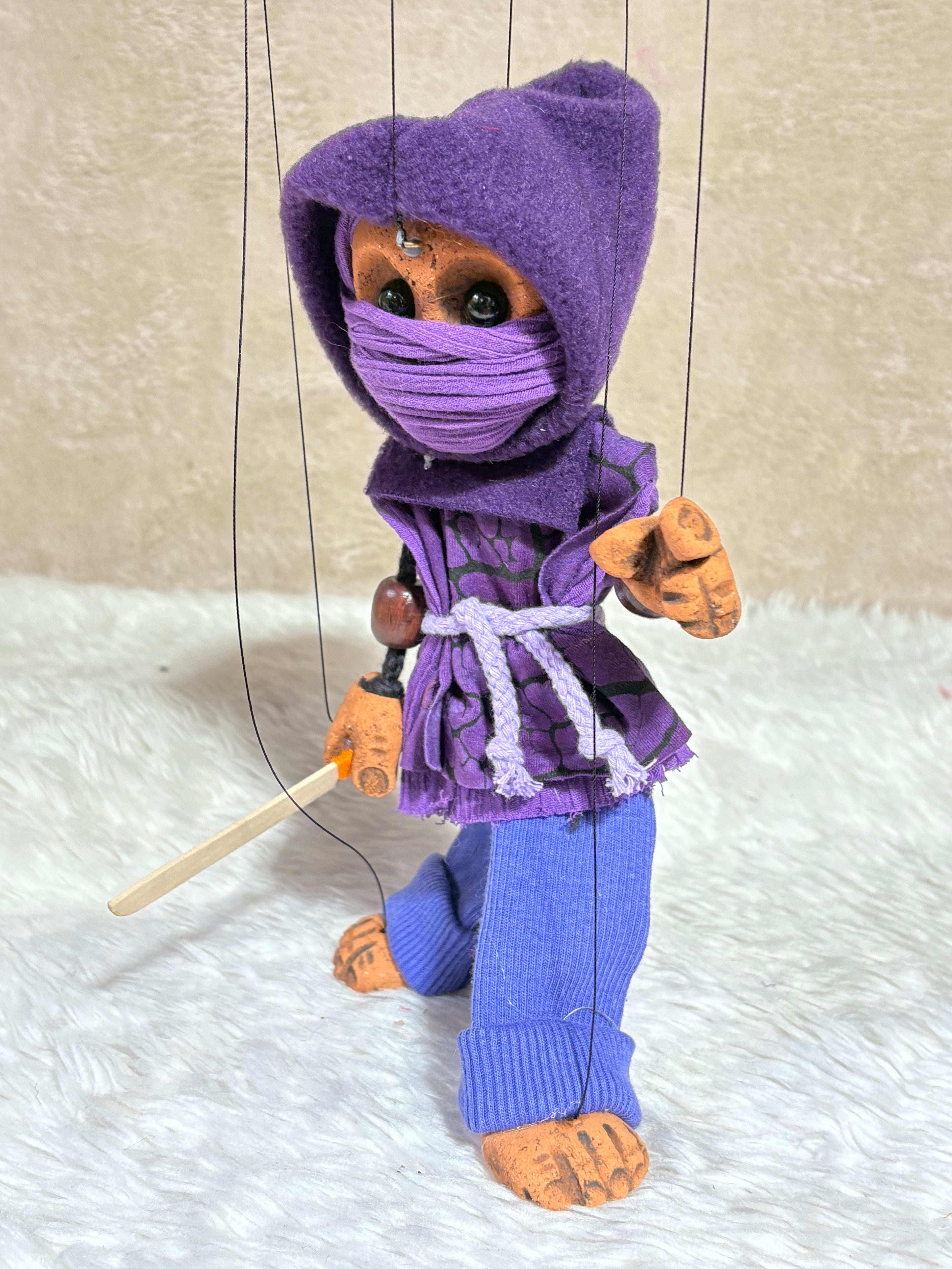 Purple Ninja Classic Marionette Puppet