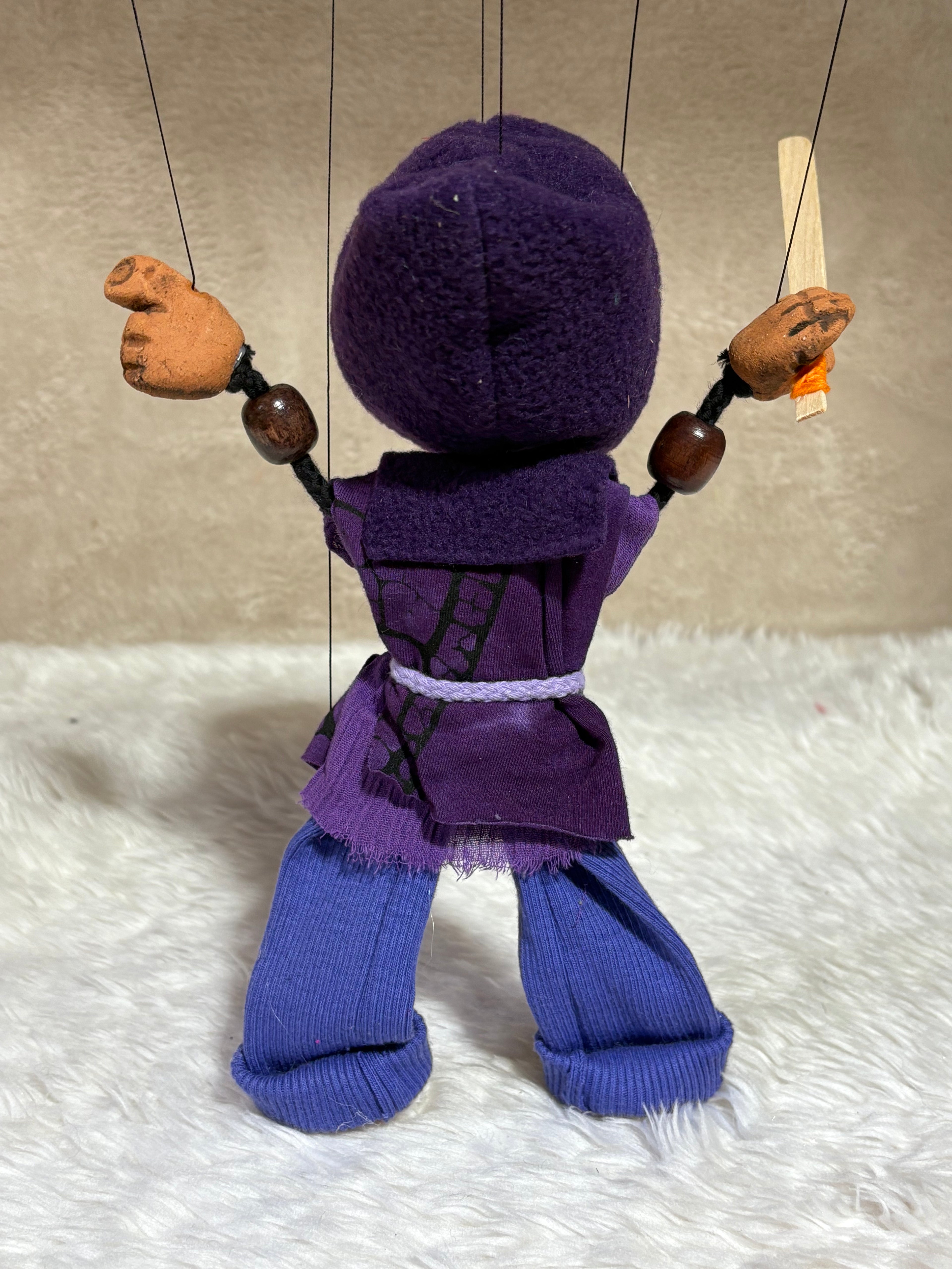 Purple Ninja Classic Marionette Puppet