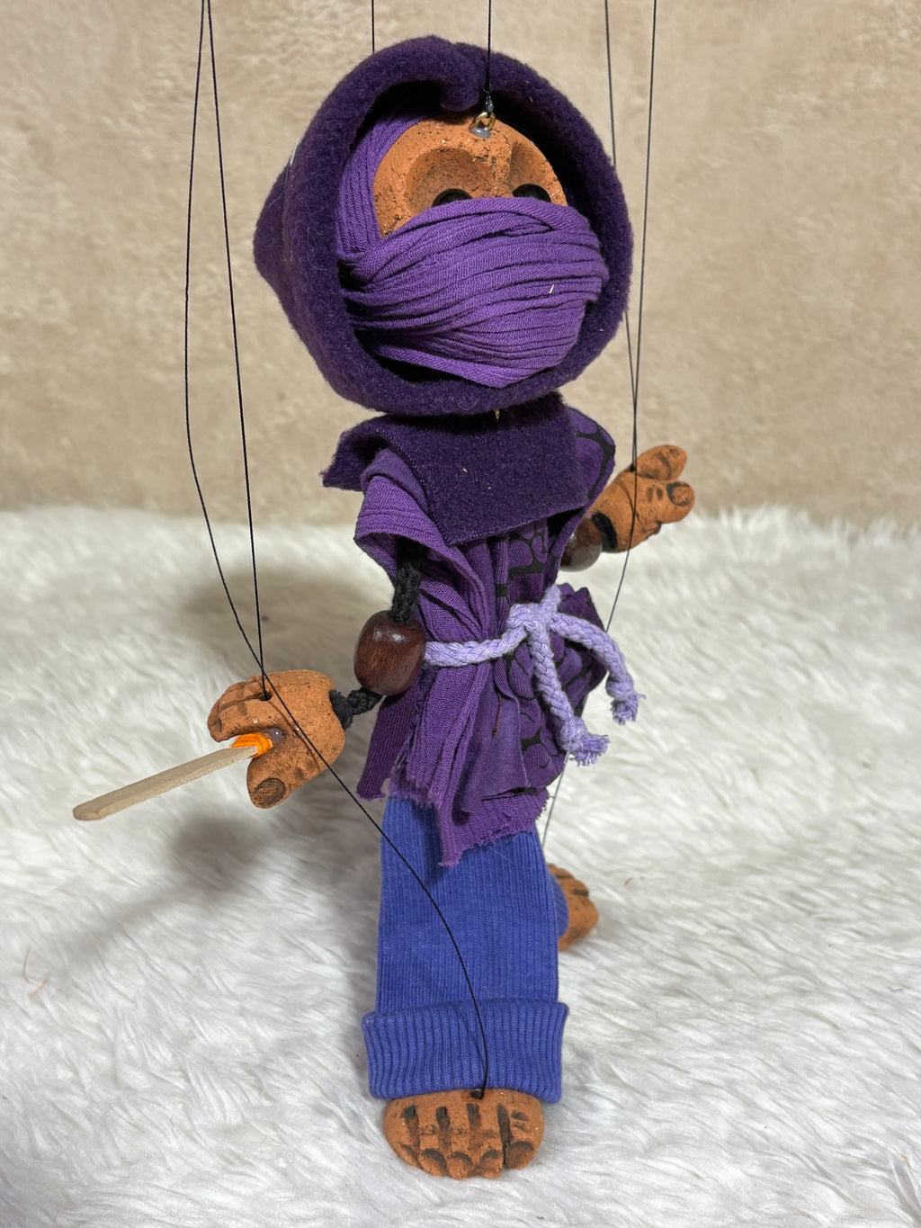 Purple Ninja Classic Marionette Puppet
