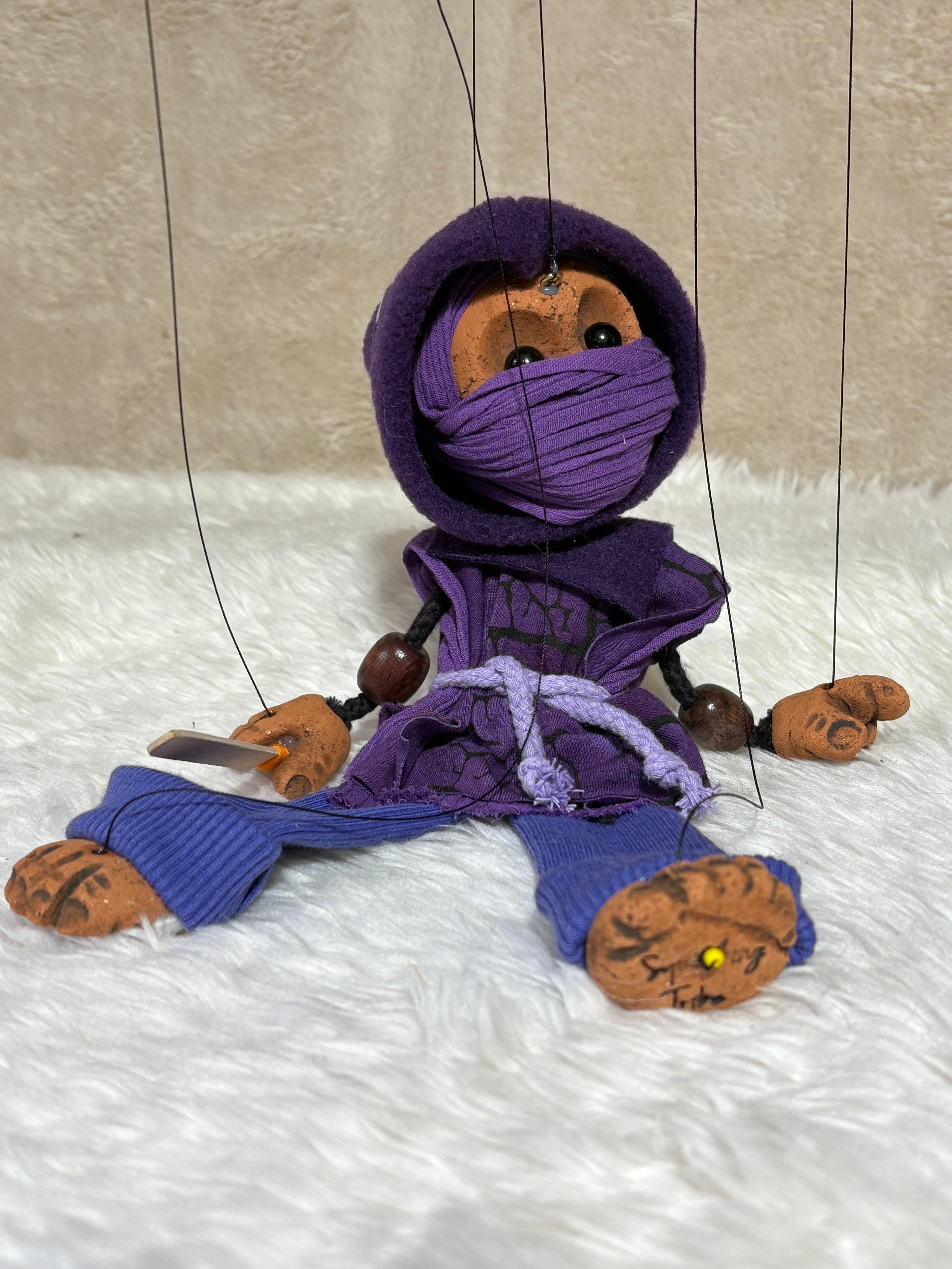 Purple Ninja Classic Marionette Puppet