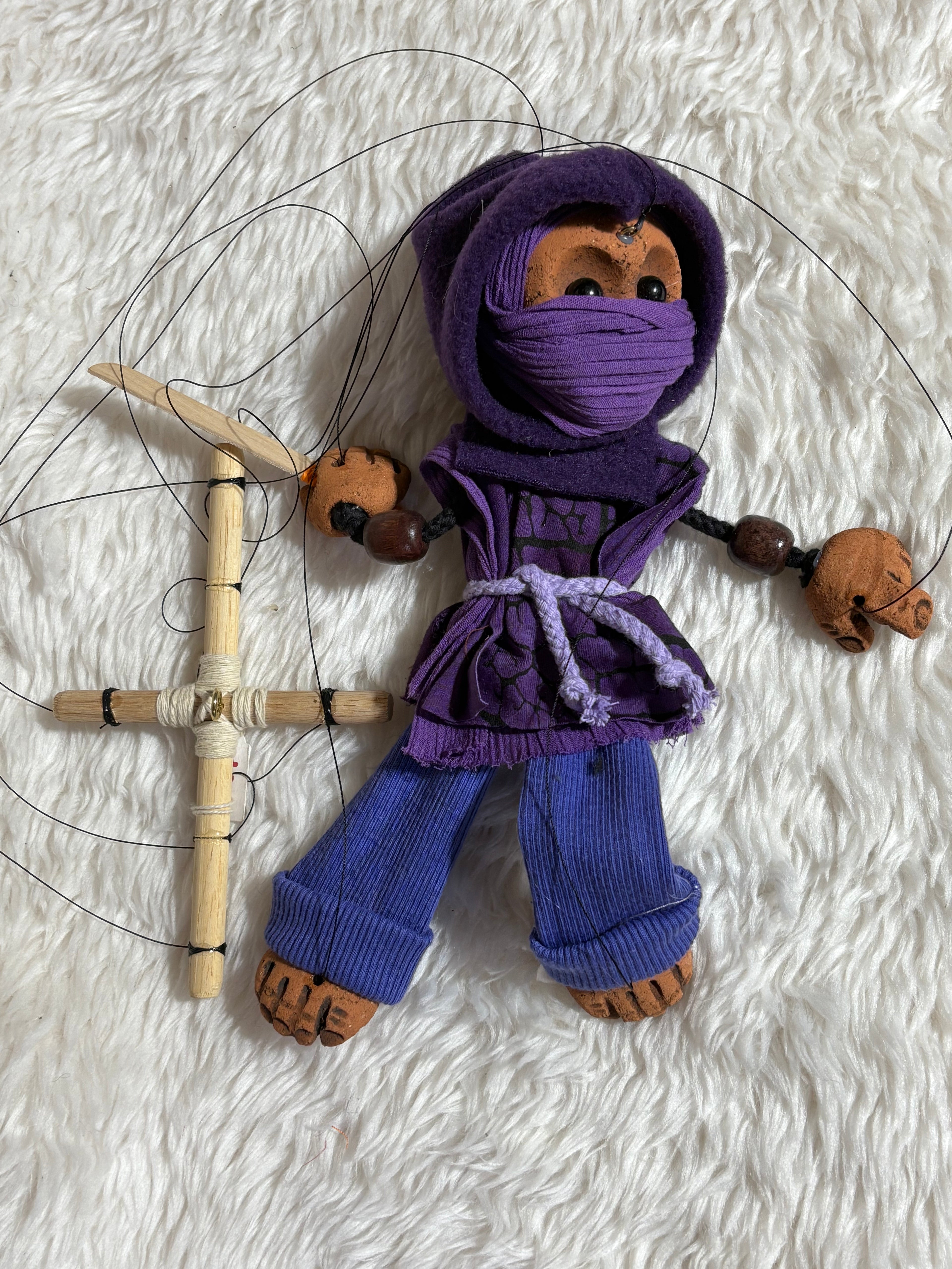 Purple Ninja Classic Marionette Puppet