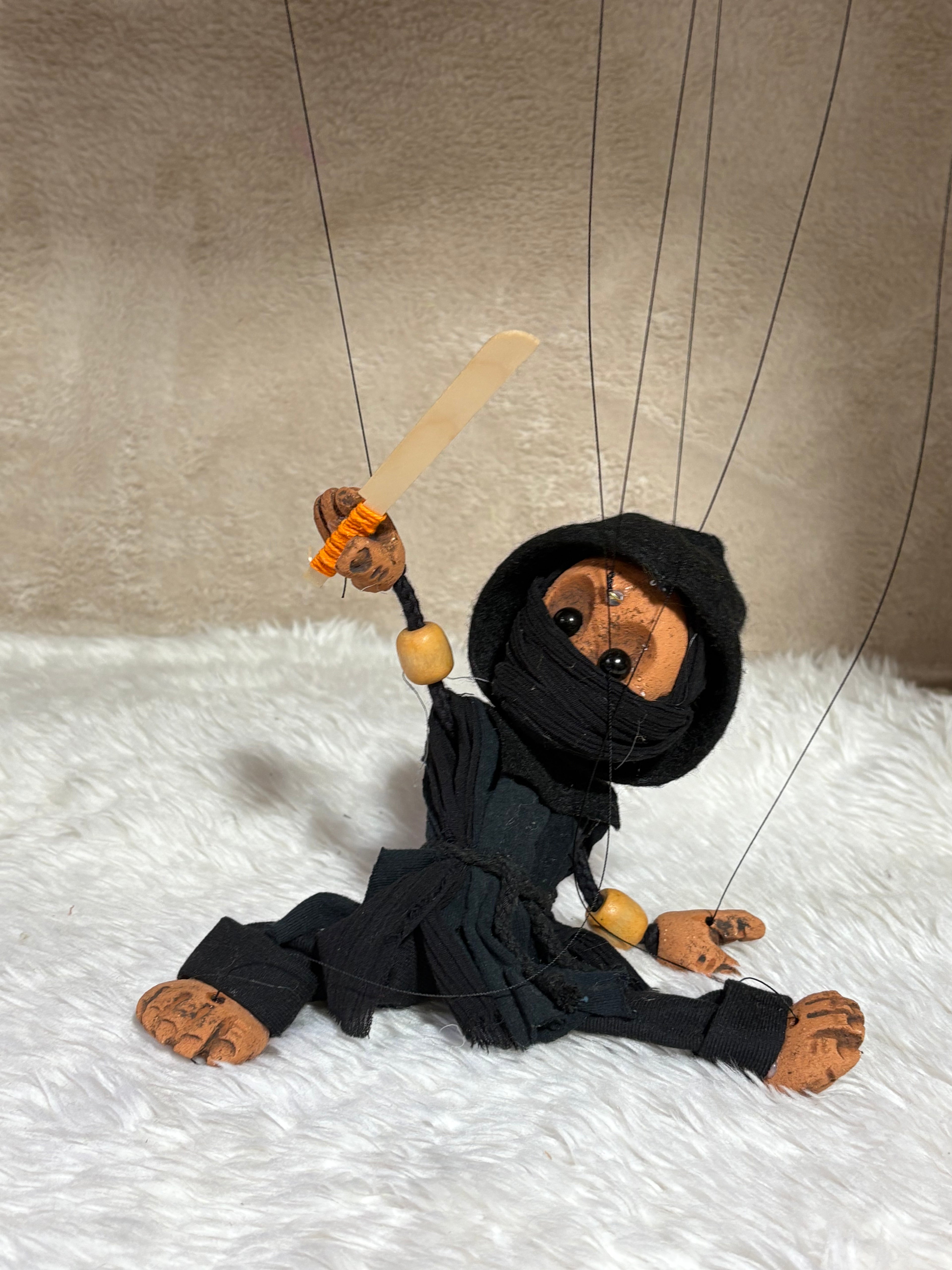 Black Ninja: Classic Marionette Puppet