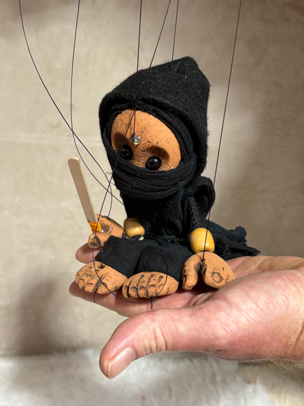 Black Ninja: Classic Marionette Puppet
