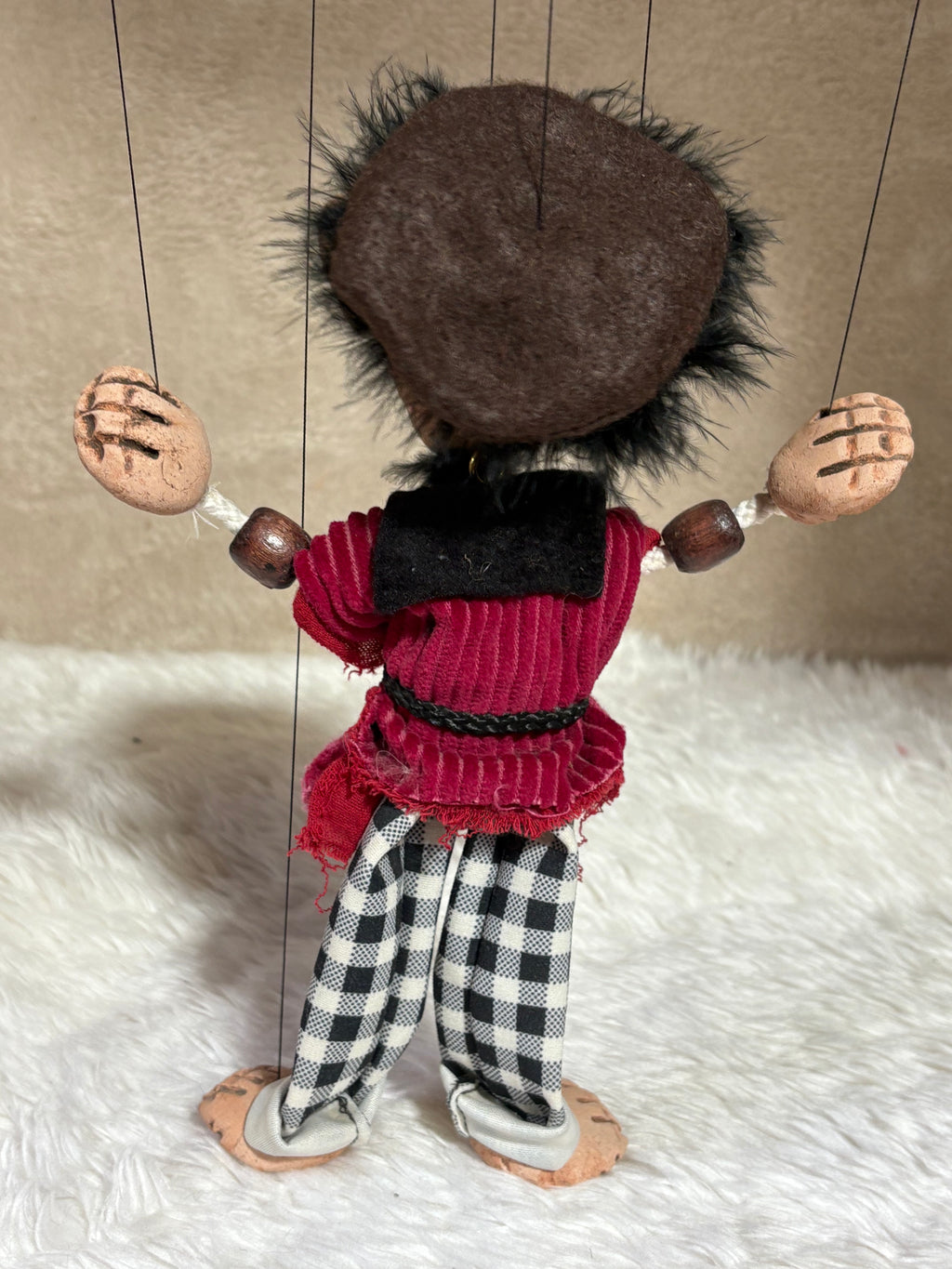 Mr. Mister Marionette Puppet - Handcrafted Clay Classic
