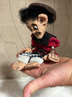 Mr. Mister Marionette Puppet - Handcrafted Clay Classic