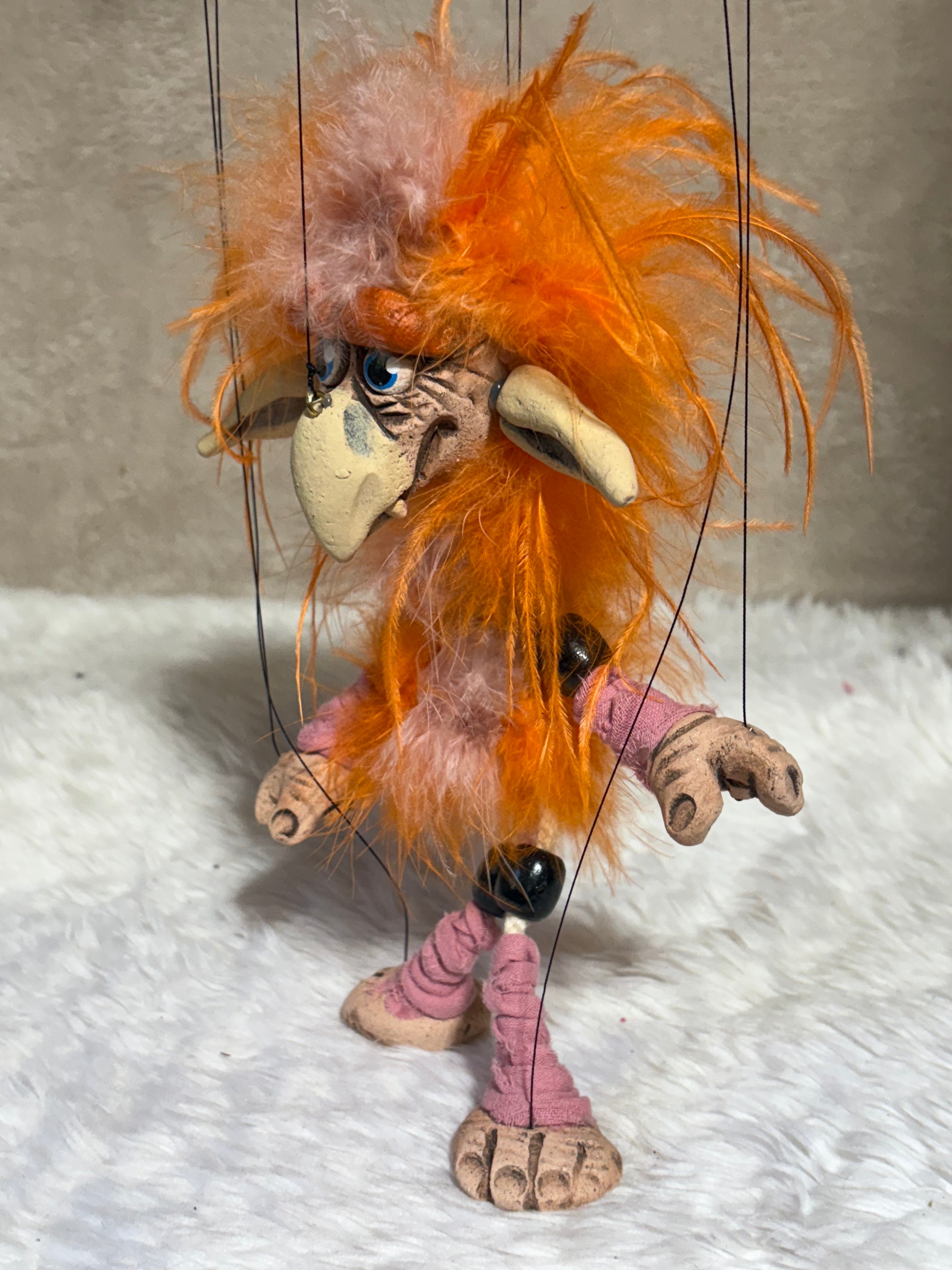 Orange Firey - Labyrinth Marionette Puppet