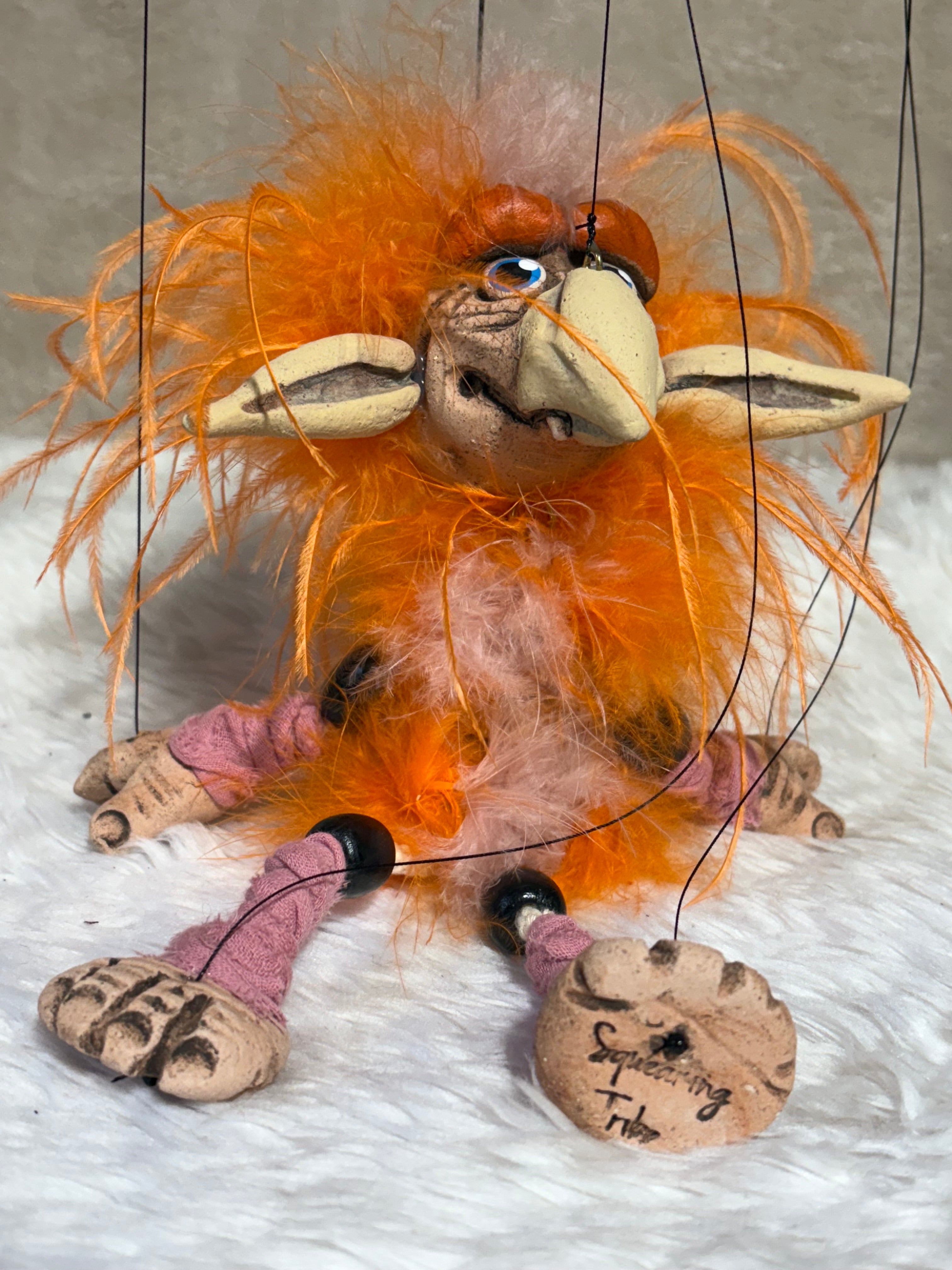 Orange Firey - Labyrinth Marionette Puppet