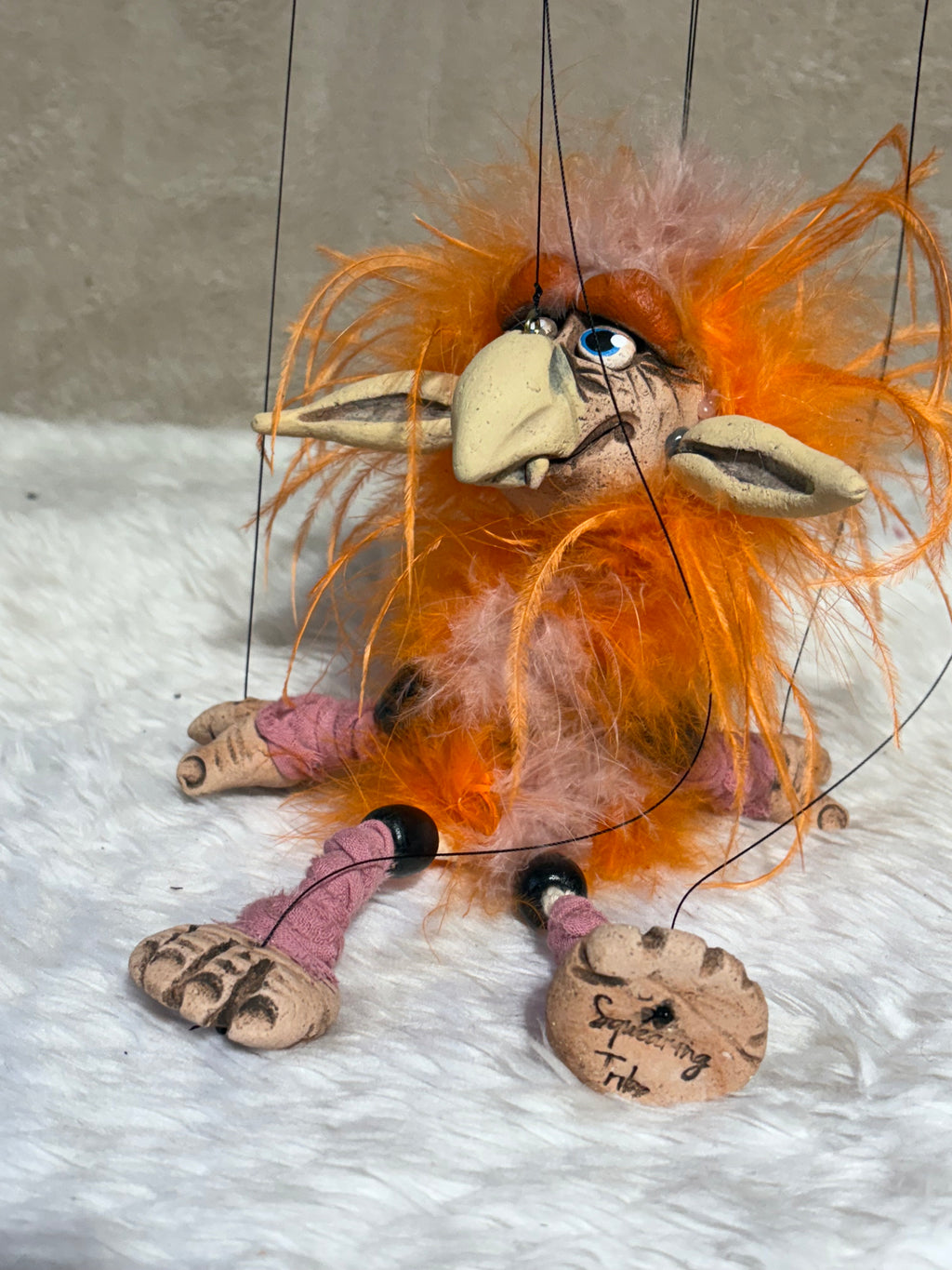 Orange Firey - Labyrinth Marionette Puppet