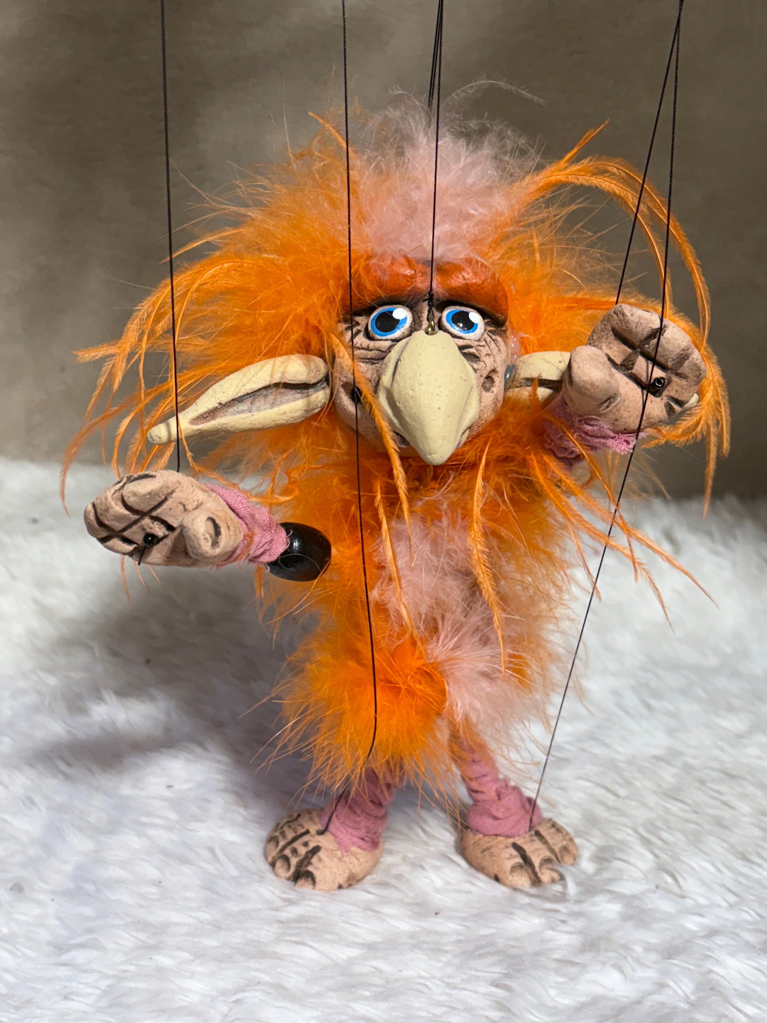 Orange Firey - Labyrinth Marionette Puppet