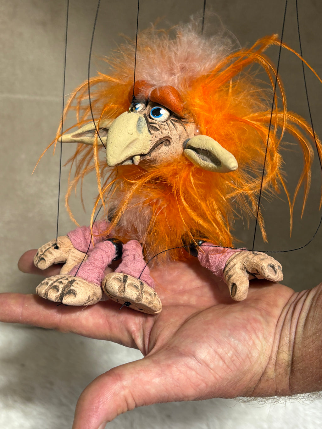 Orange Firey - Labyrinth Marionette Puppet