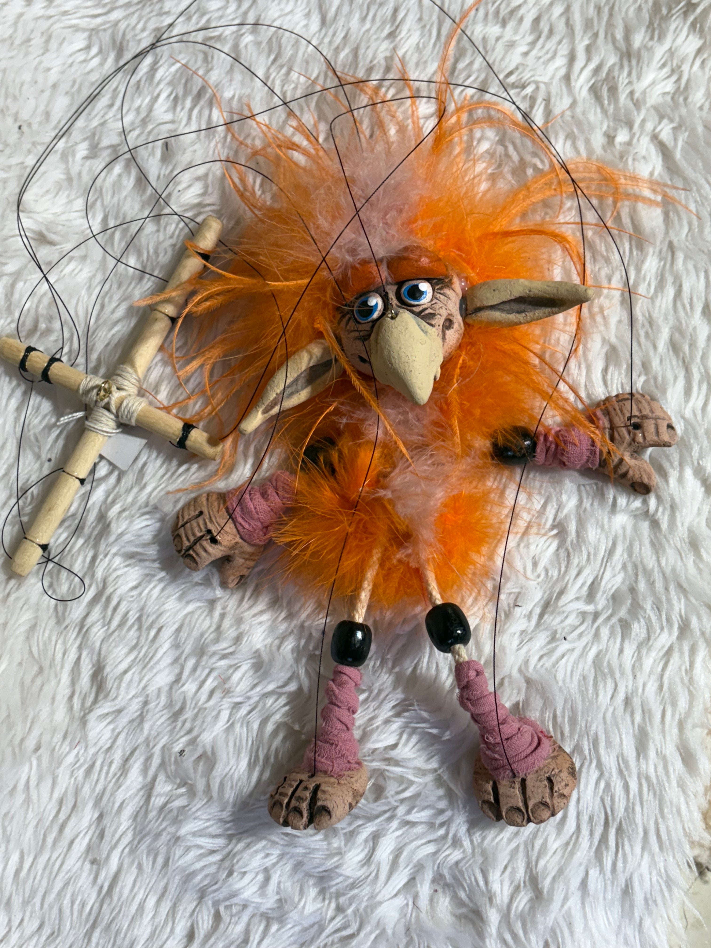 Orange Firey - Labyrinth Marionette Puppet