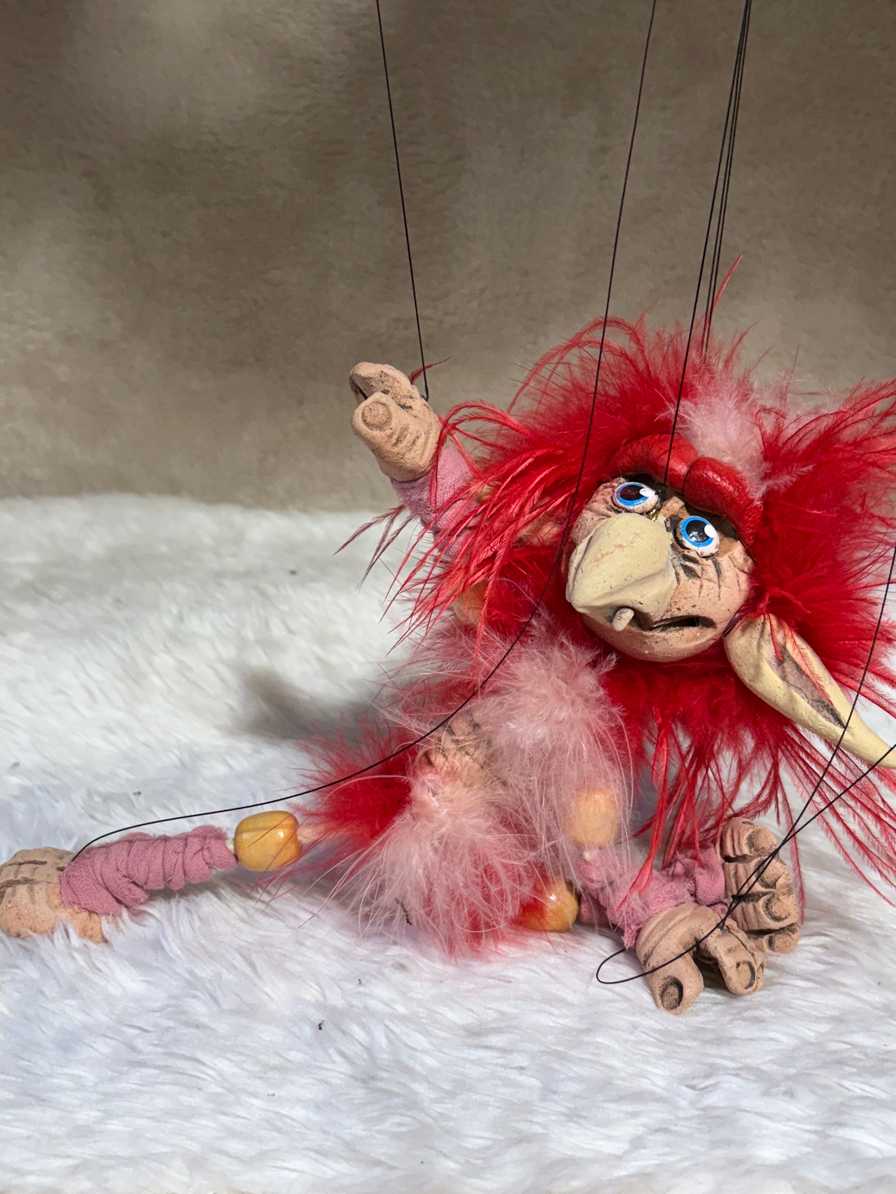 Red Firey - Labyrinth Marionette Puppet