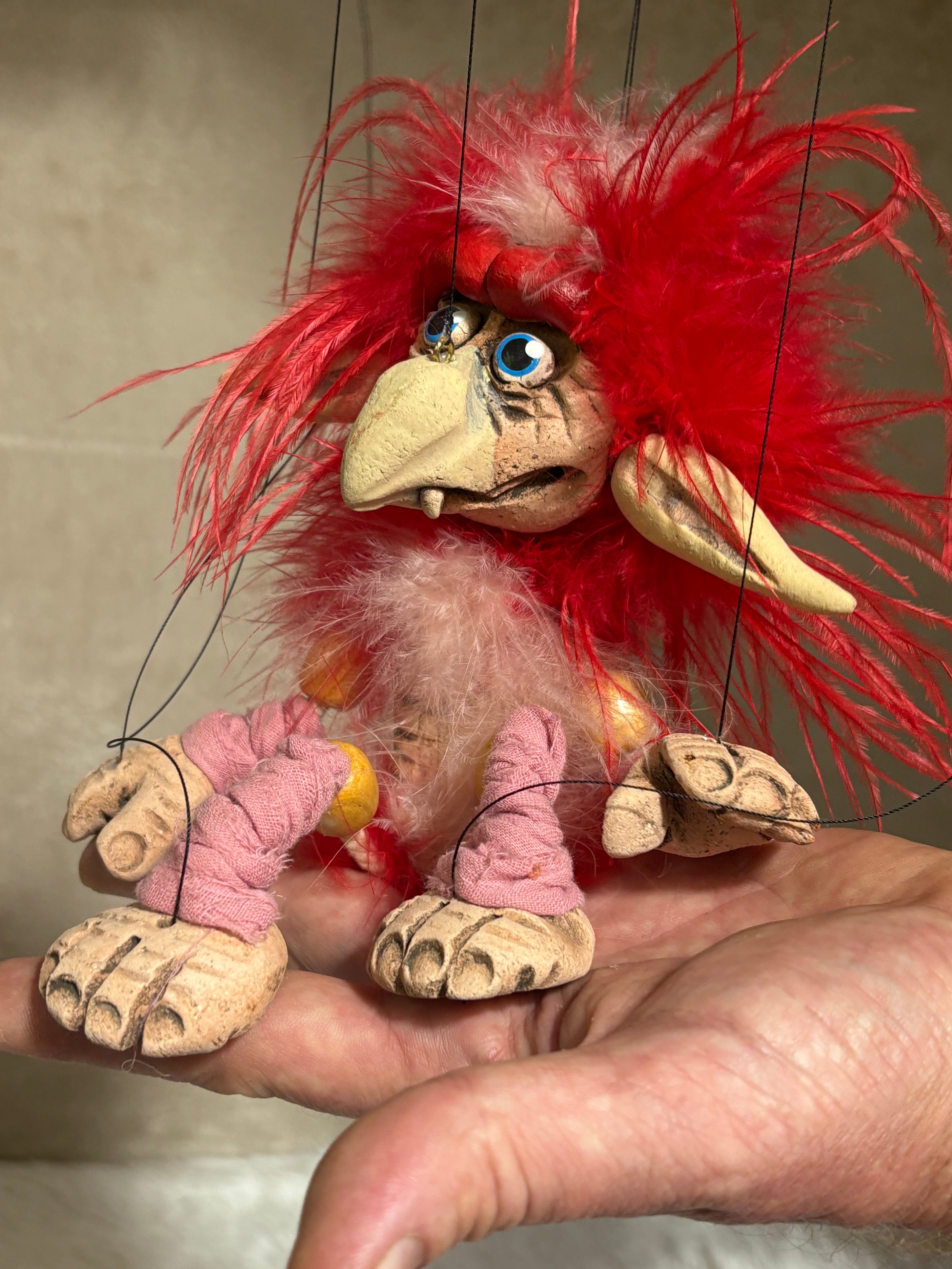 Red Firey - Labyrinth Marionette Puppet