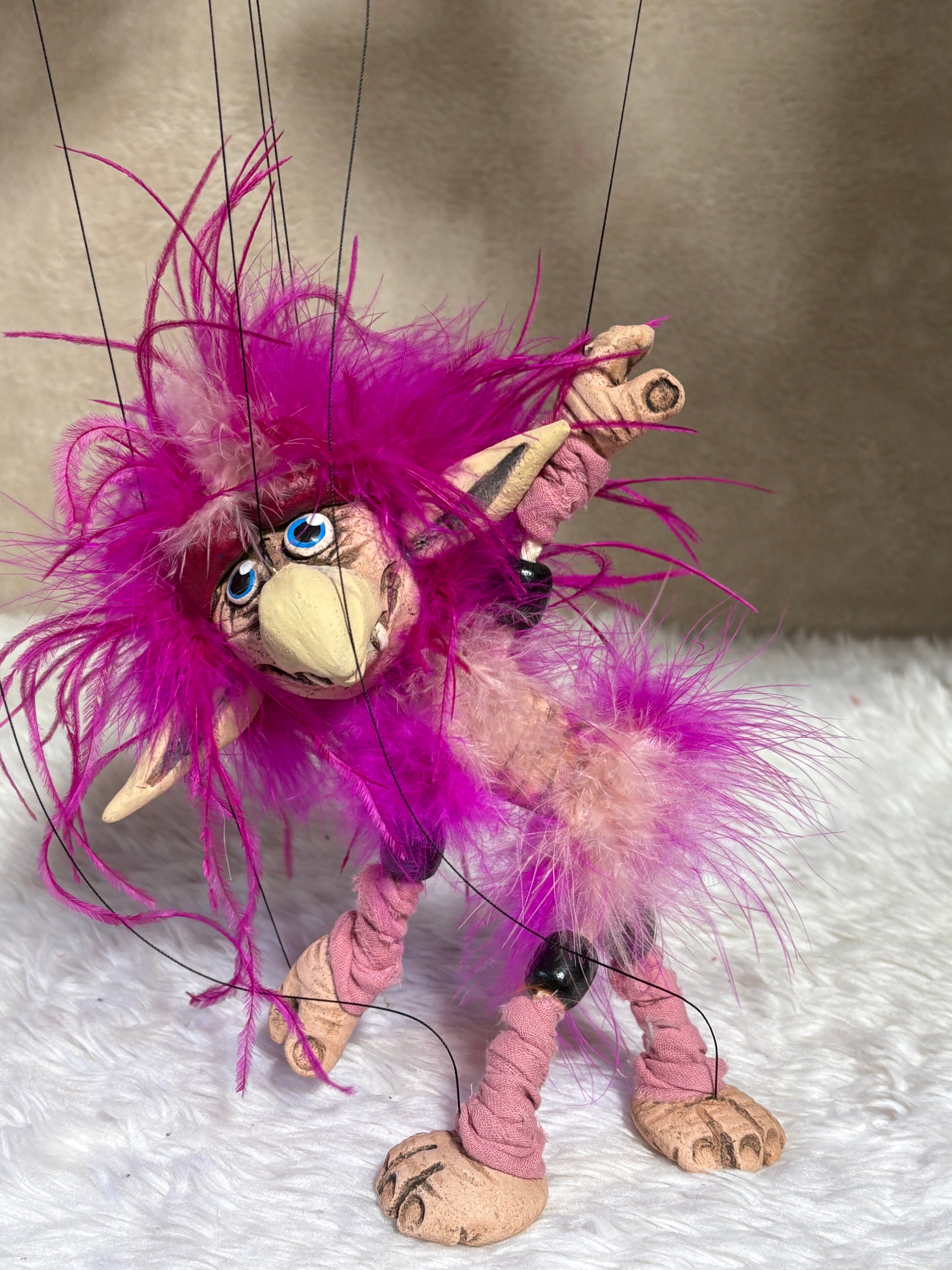 Pink Firey - Labyrinth Marionette Puppet