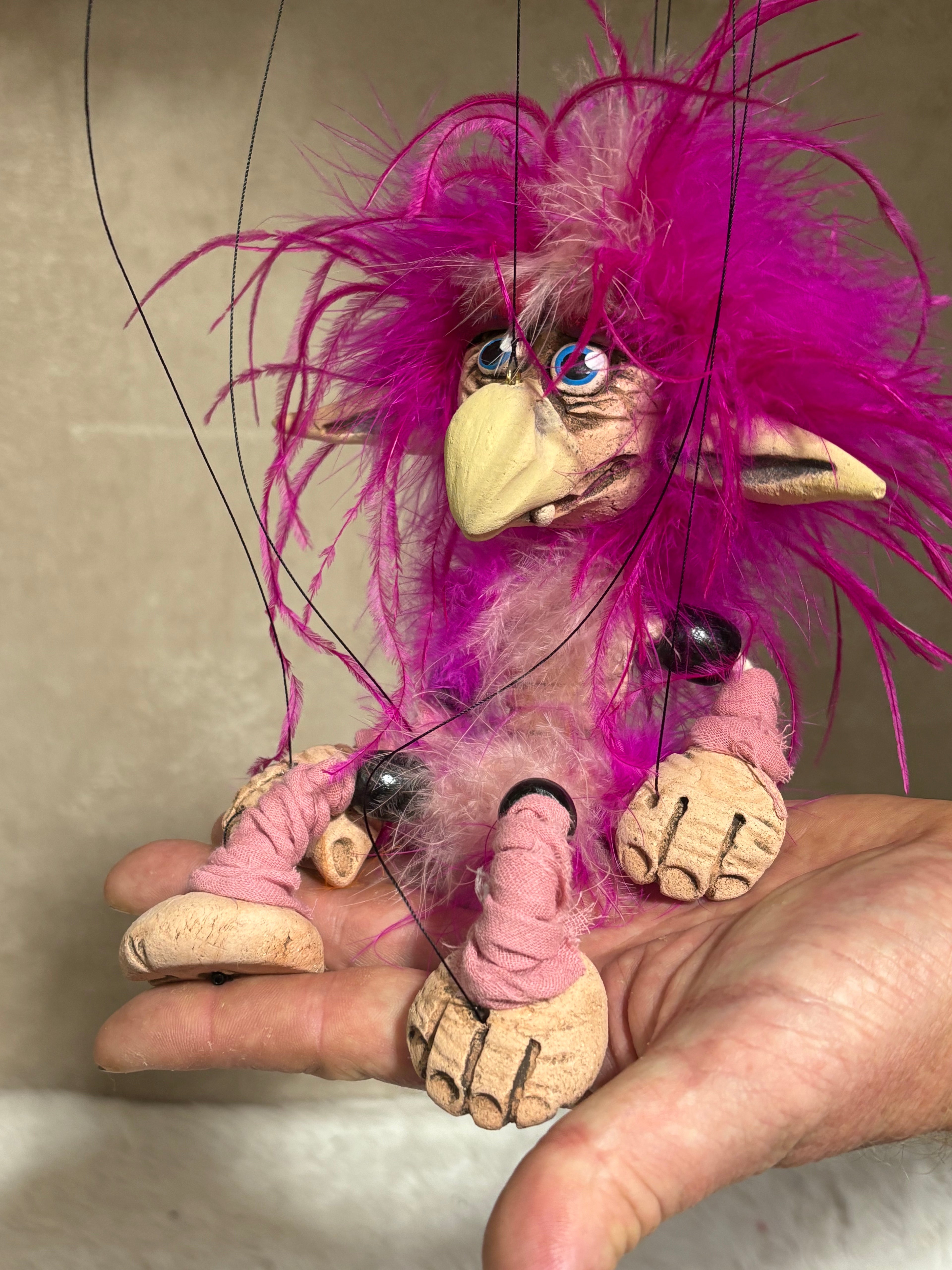Pink Firey - Labyrinth Marionette Puppet