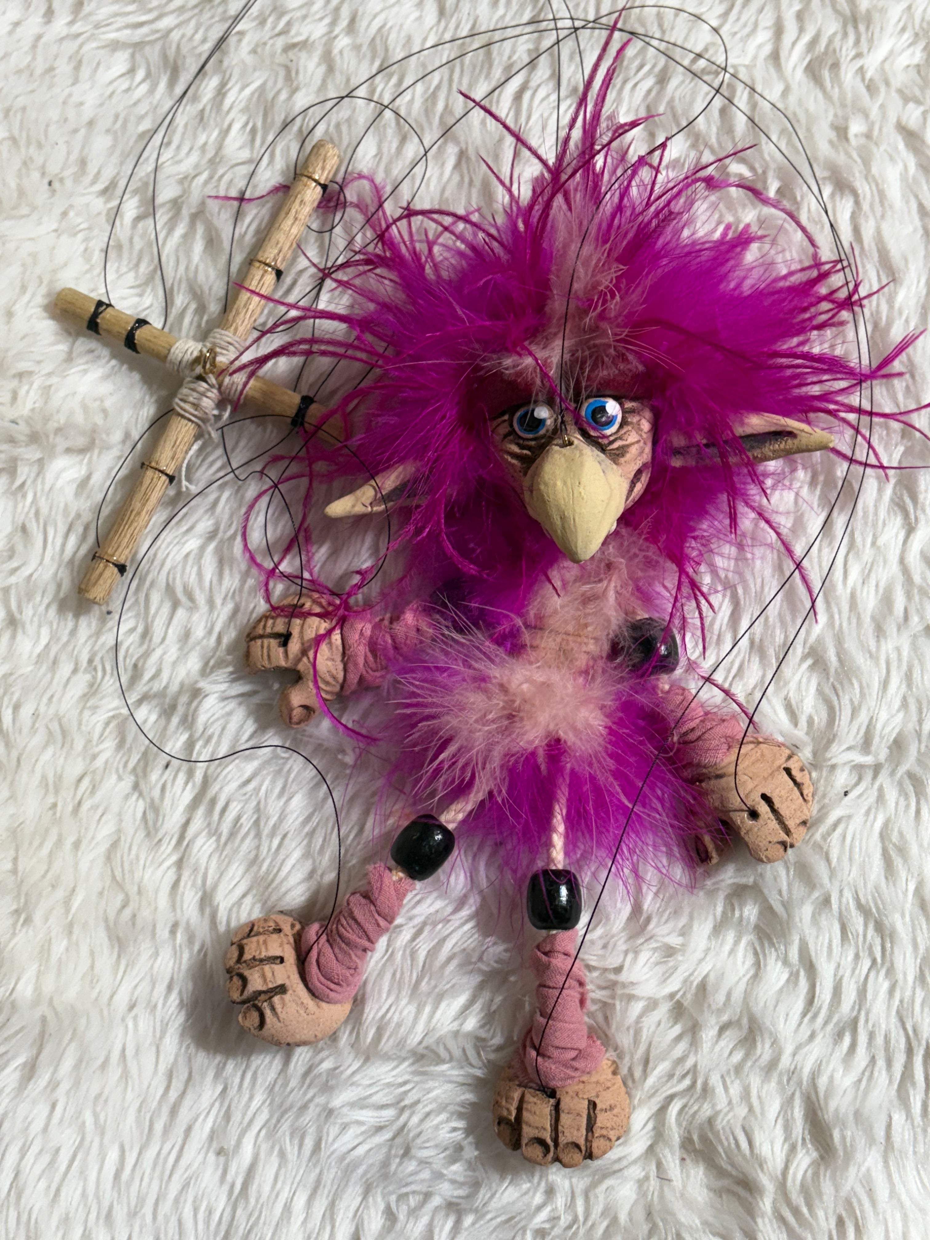 Pink Firey - Labyrinth Marionette Puppet