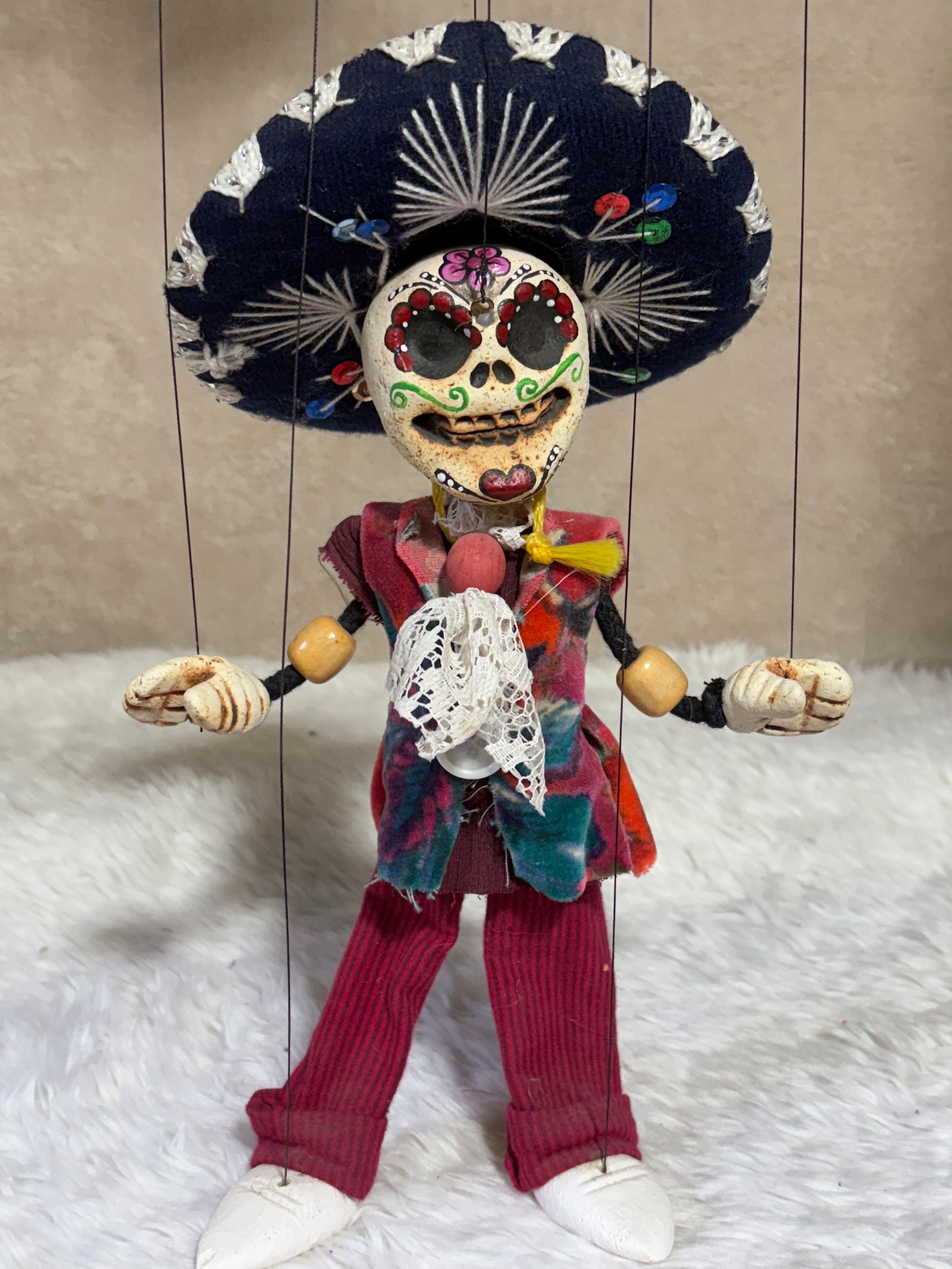Day-of-the-Dead Señor - Marionette Puppet