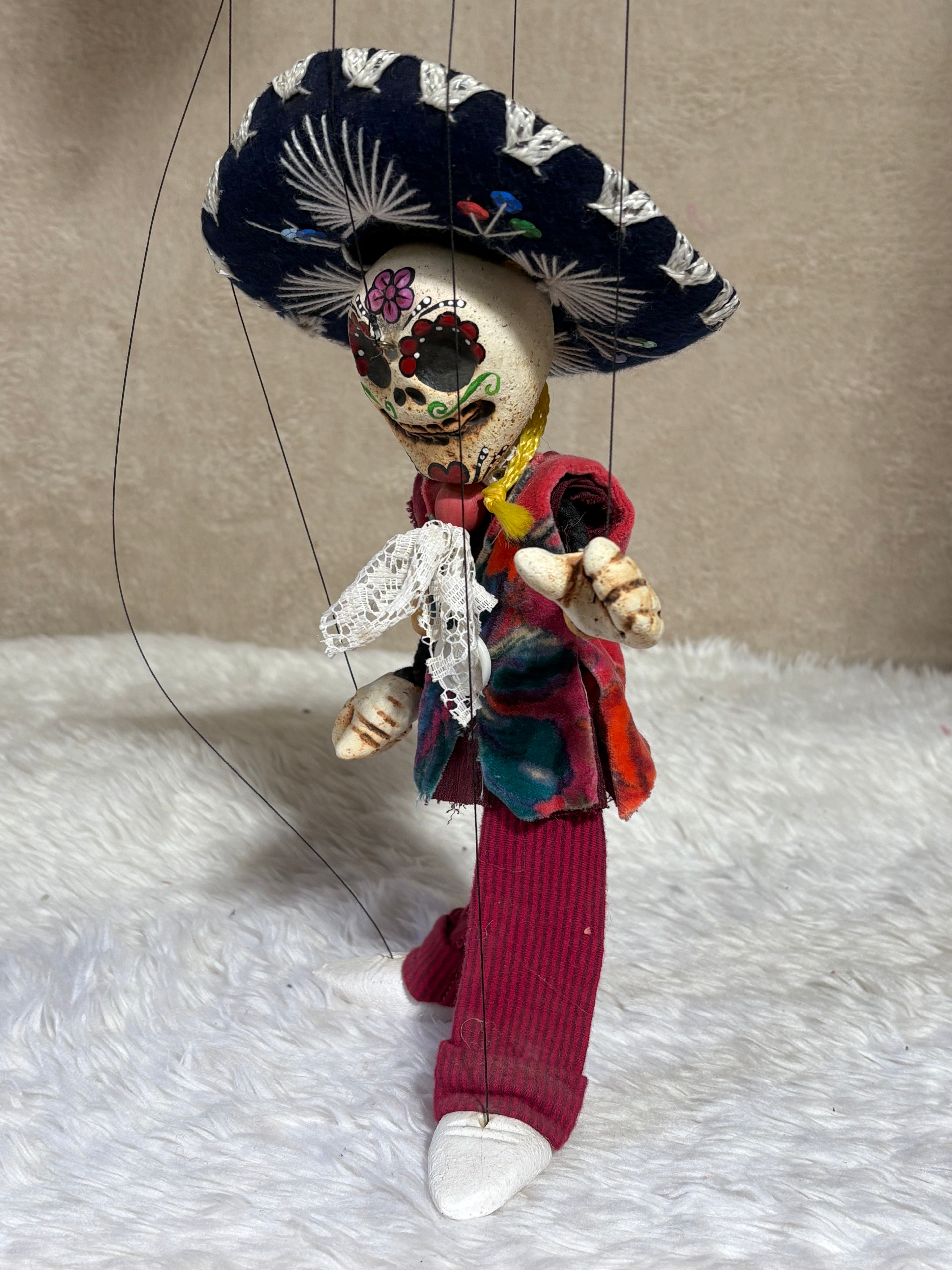 Day-of-the-Dead Señor - Marionette Puppet