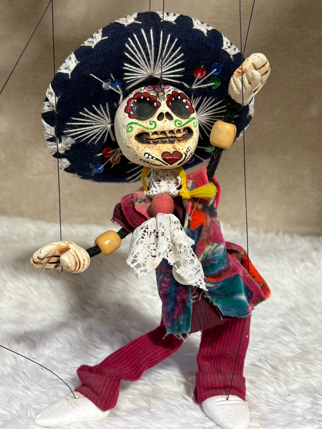 Day-of-the-Dead Señor - Marionette Puppet