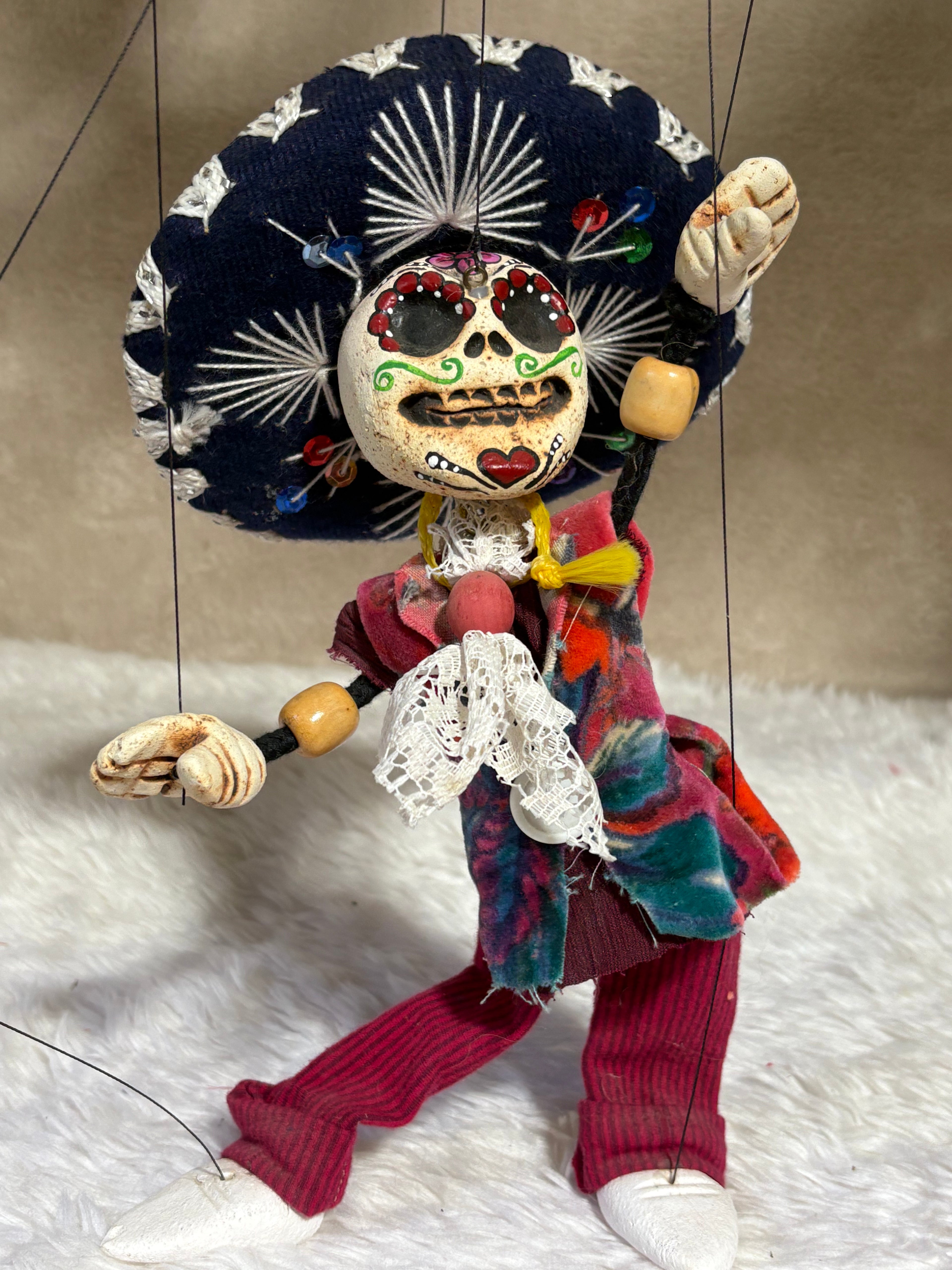 Day-of-the-Dead Señor - Marionette Puppet