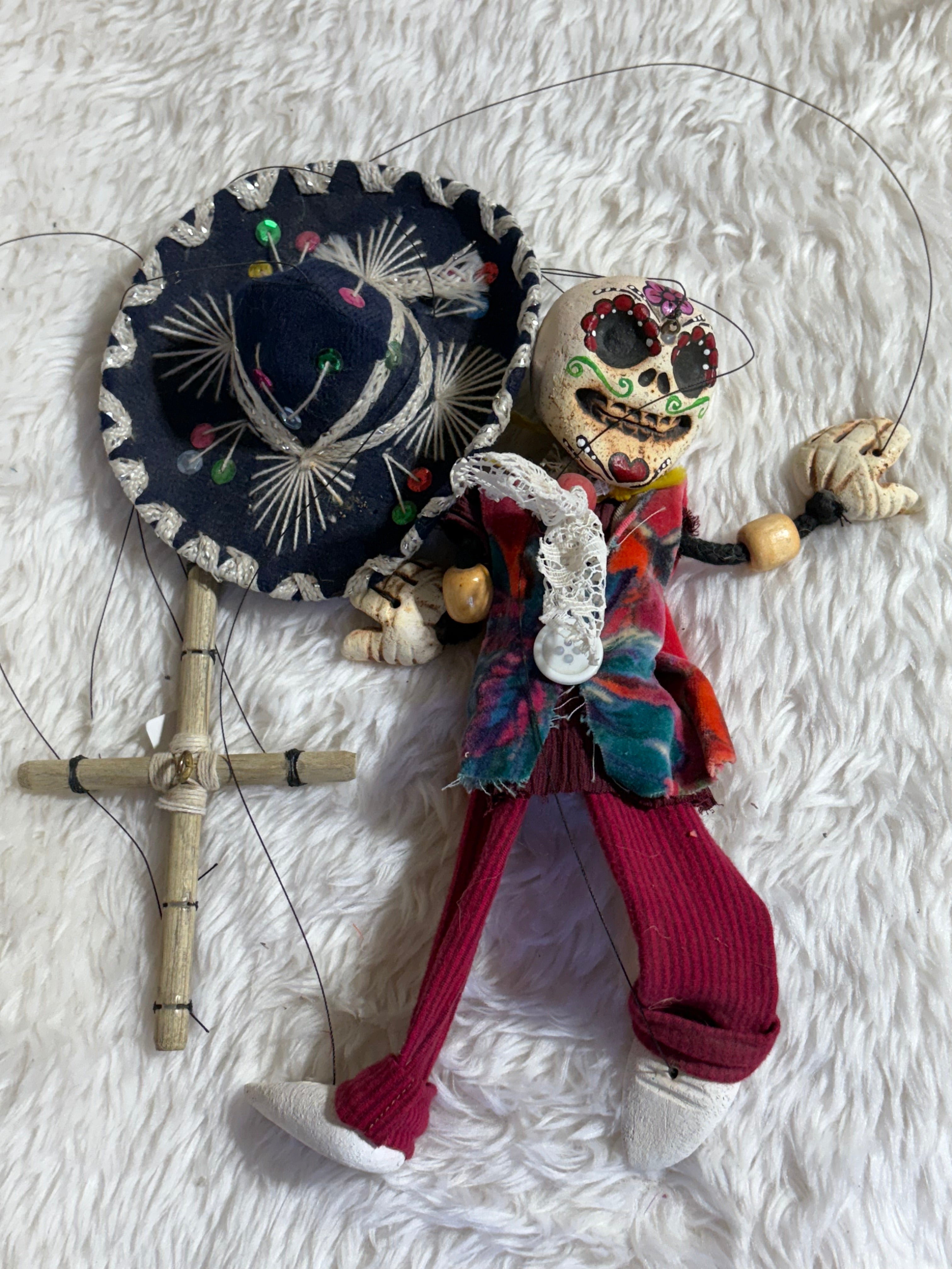 Day-of-the-Dead Señor - Marionette Puppet