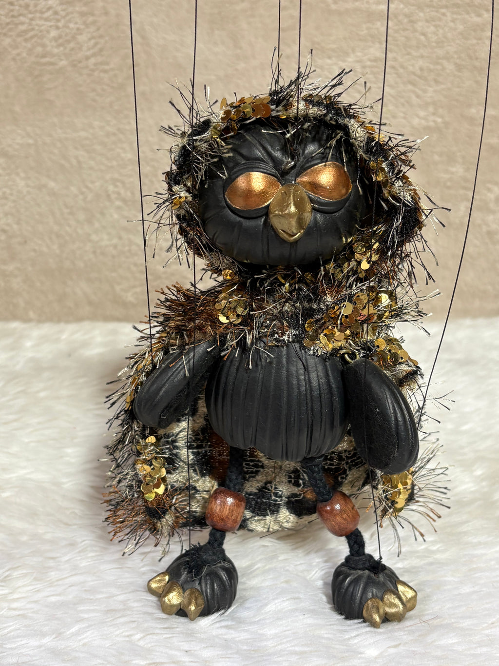 Dark Owl - Marionette Puppet
