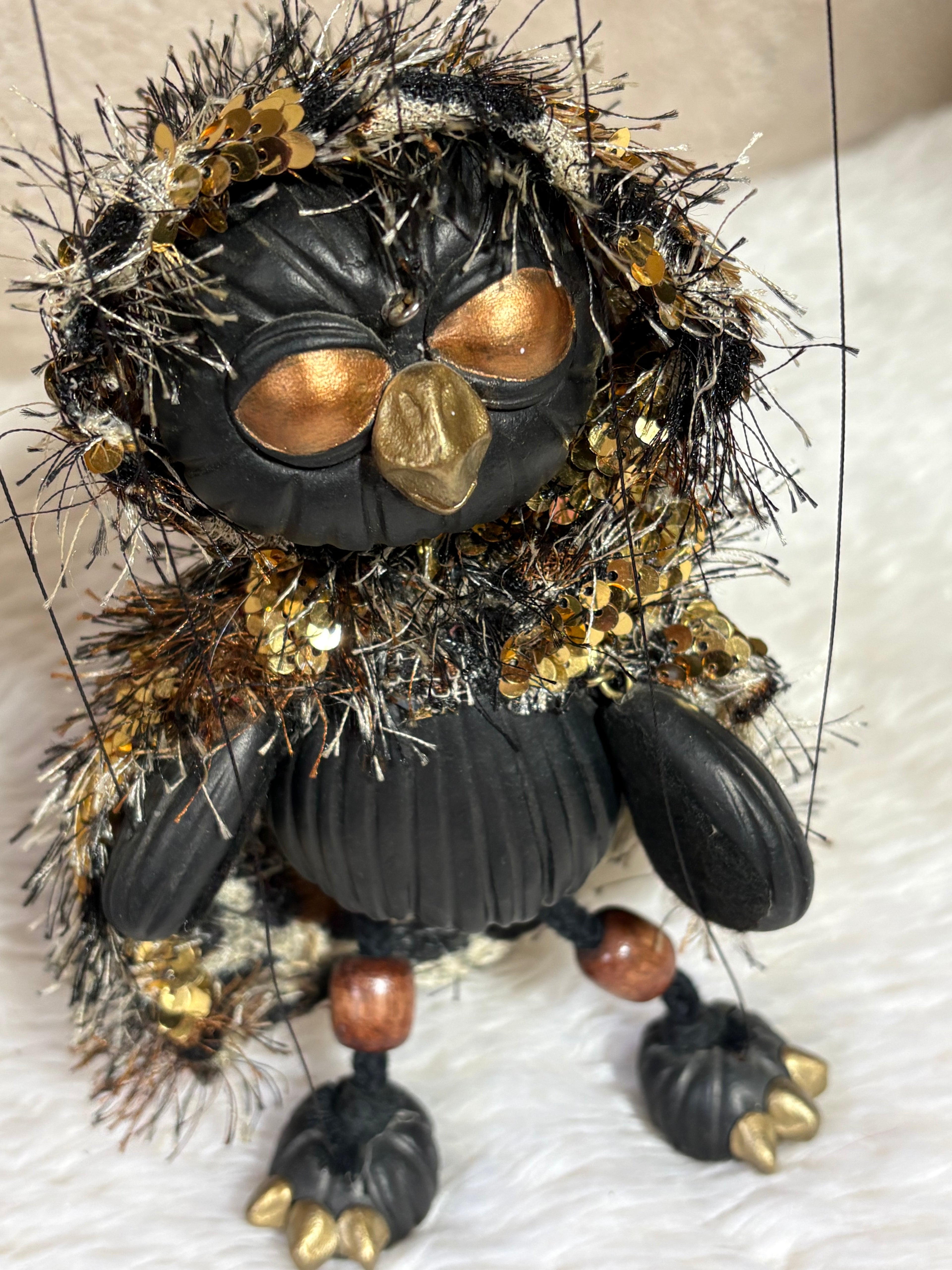 Dark Owl - Marionette Puppet