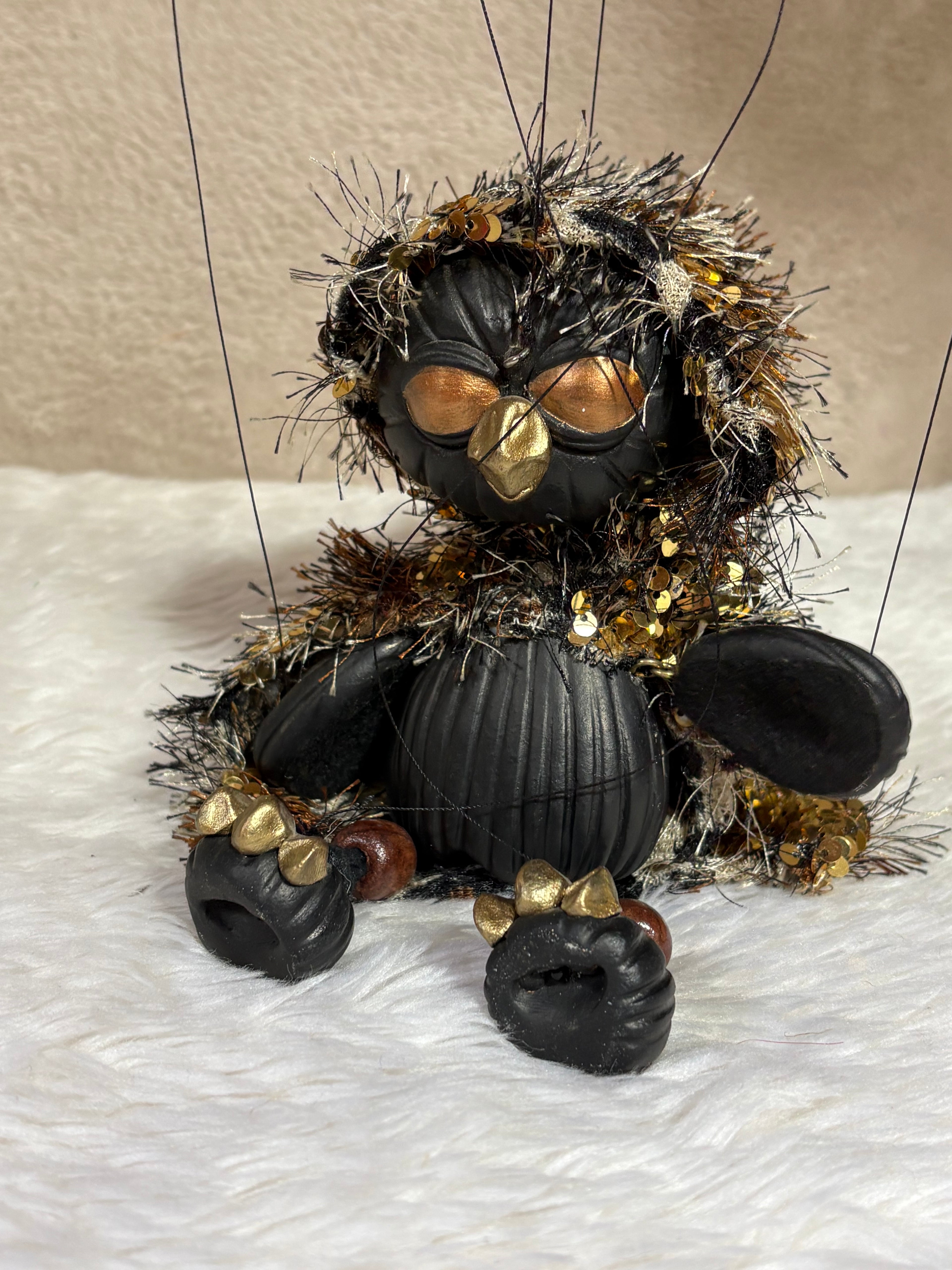 Dark Owl - Marionette Puppet