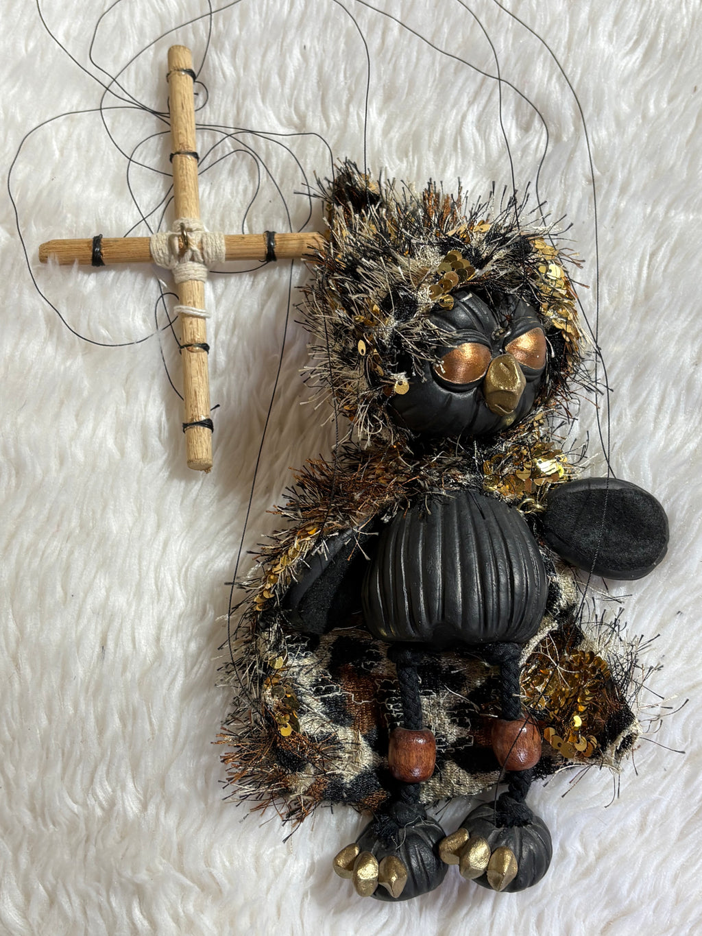 Dark Owl - Marionette Puppet