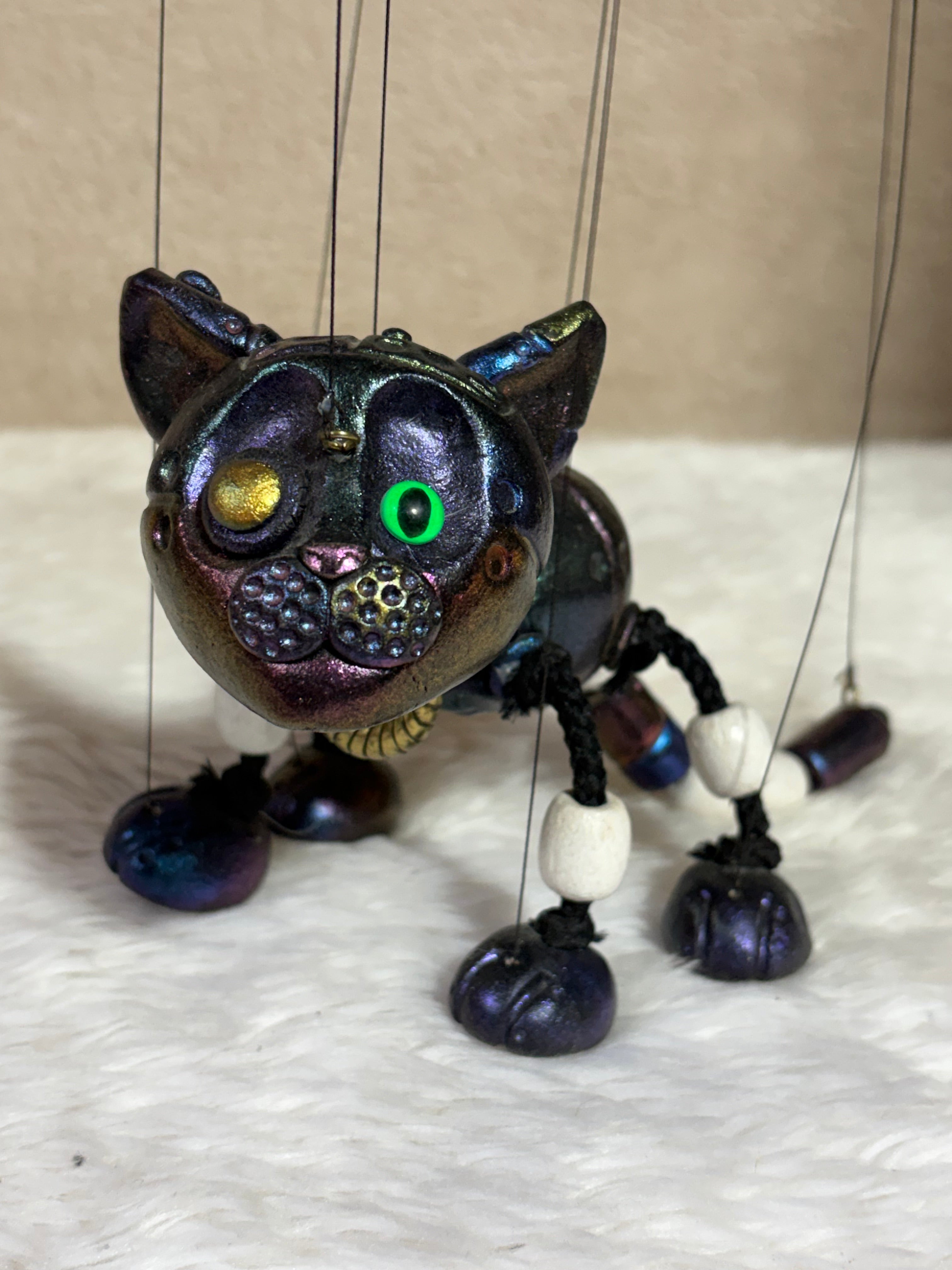 Robo Kitty Marionette Puppet