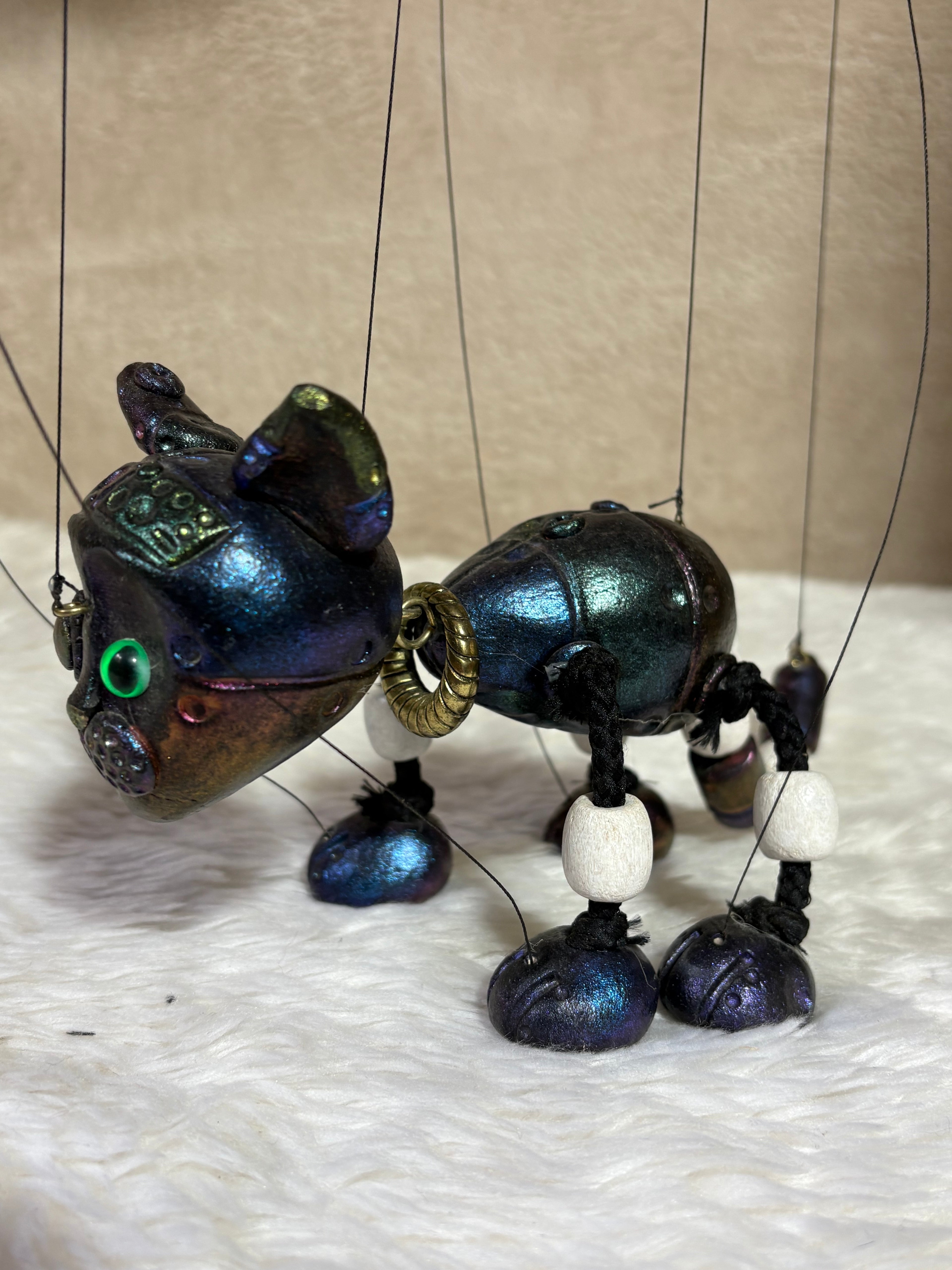 Robo Kitty Marionette Puppet
