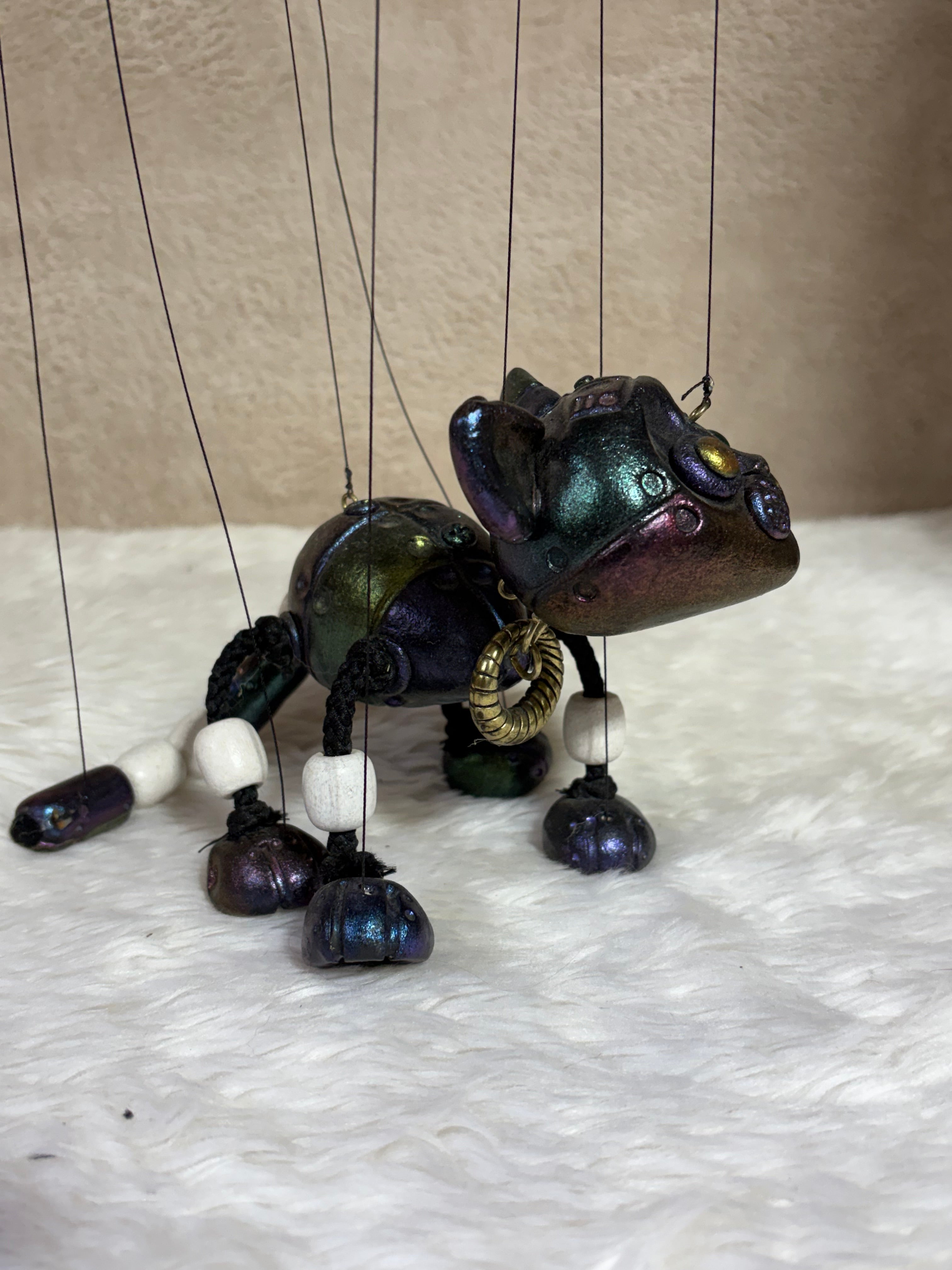 Robo Kitty Marionette Puppet