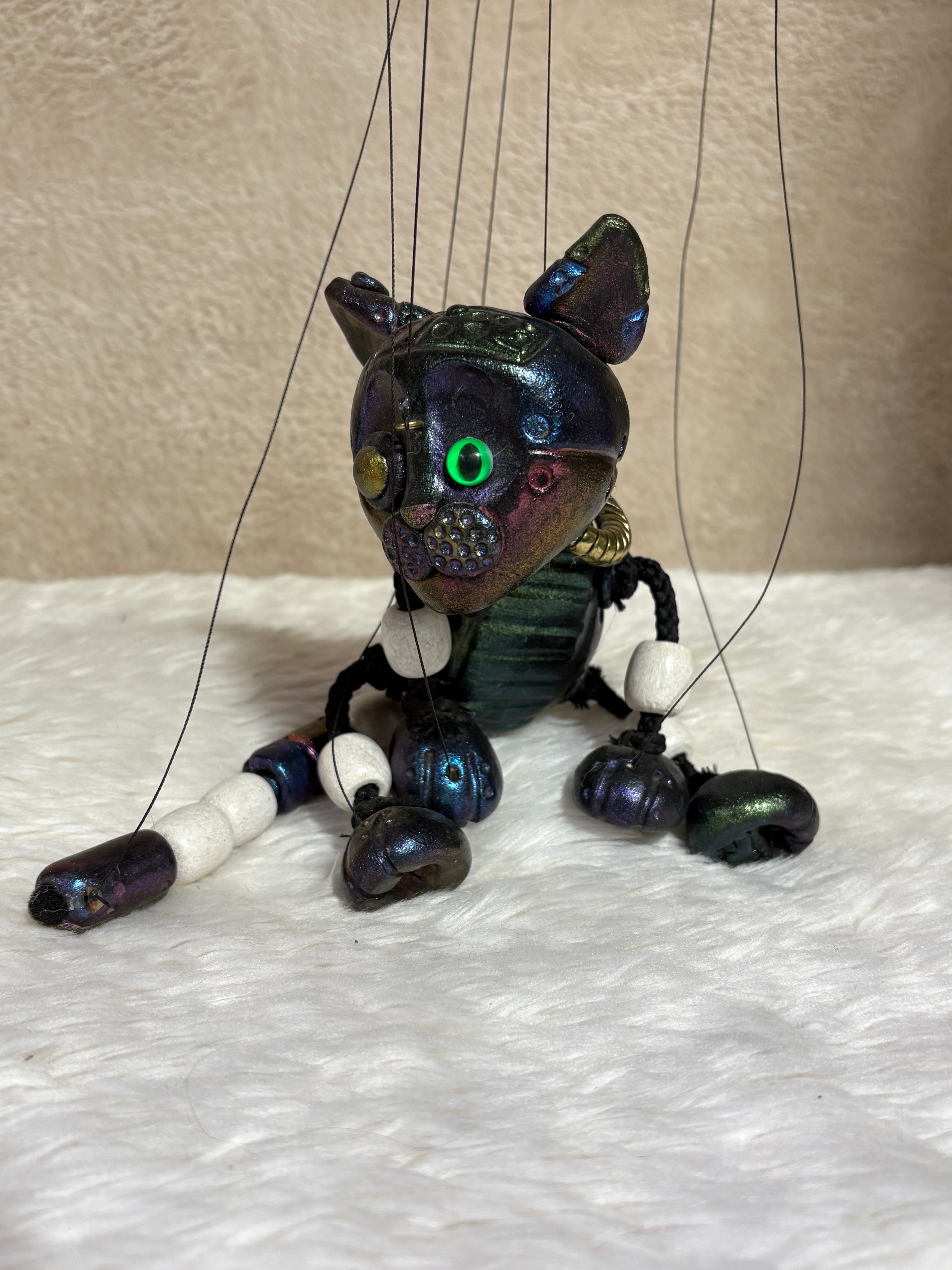 Robo Kitty Marionette Puppet