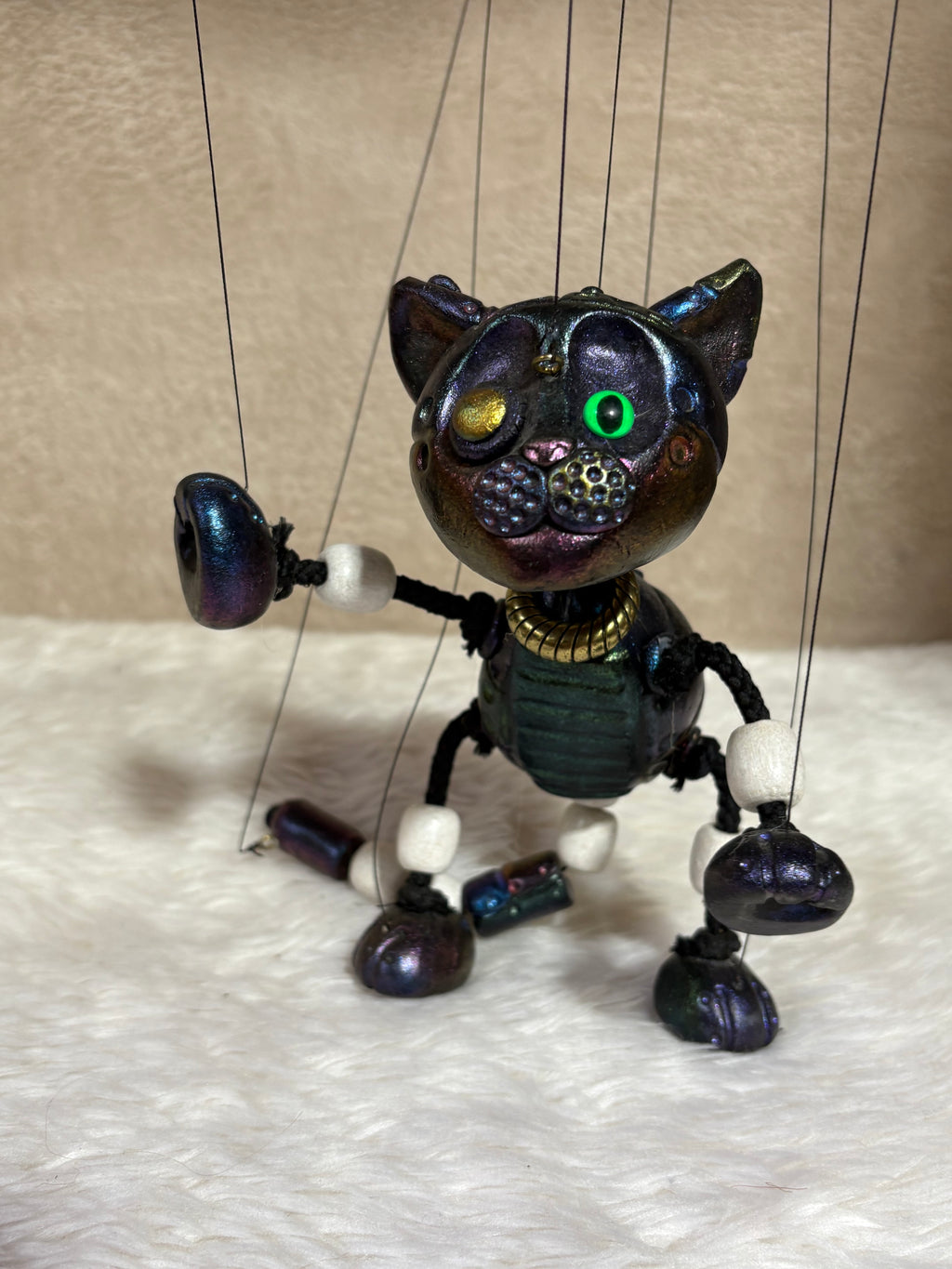 Robo Kitty Marionette Puppet