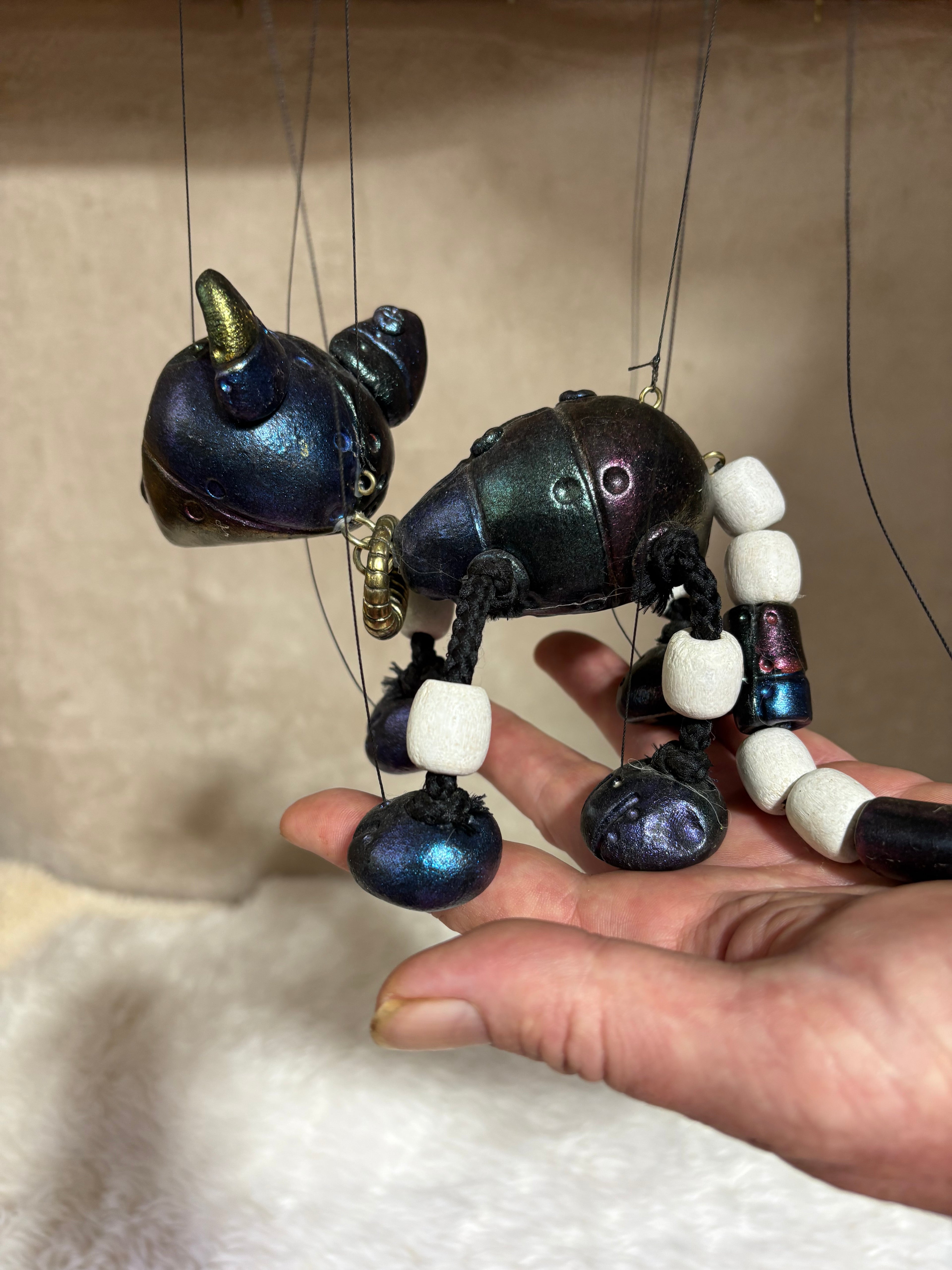 Robo Kitty Marionette Puppet