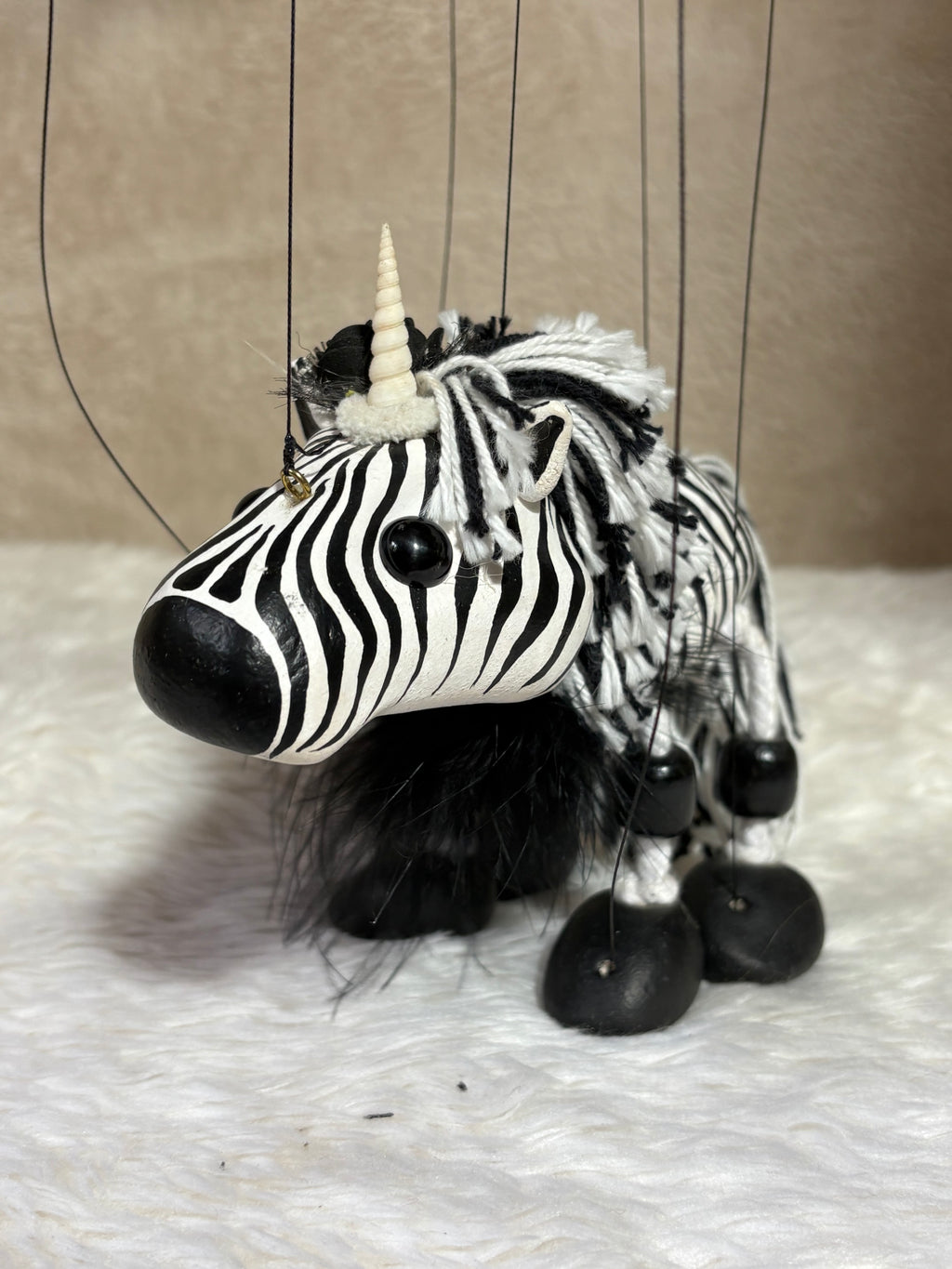 Zebracorn Marionette Puppet