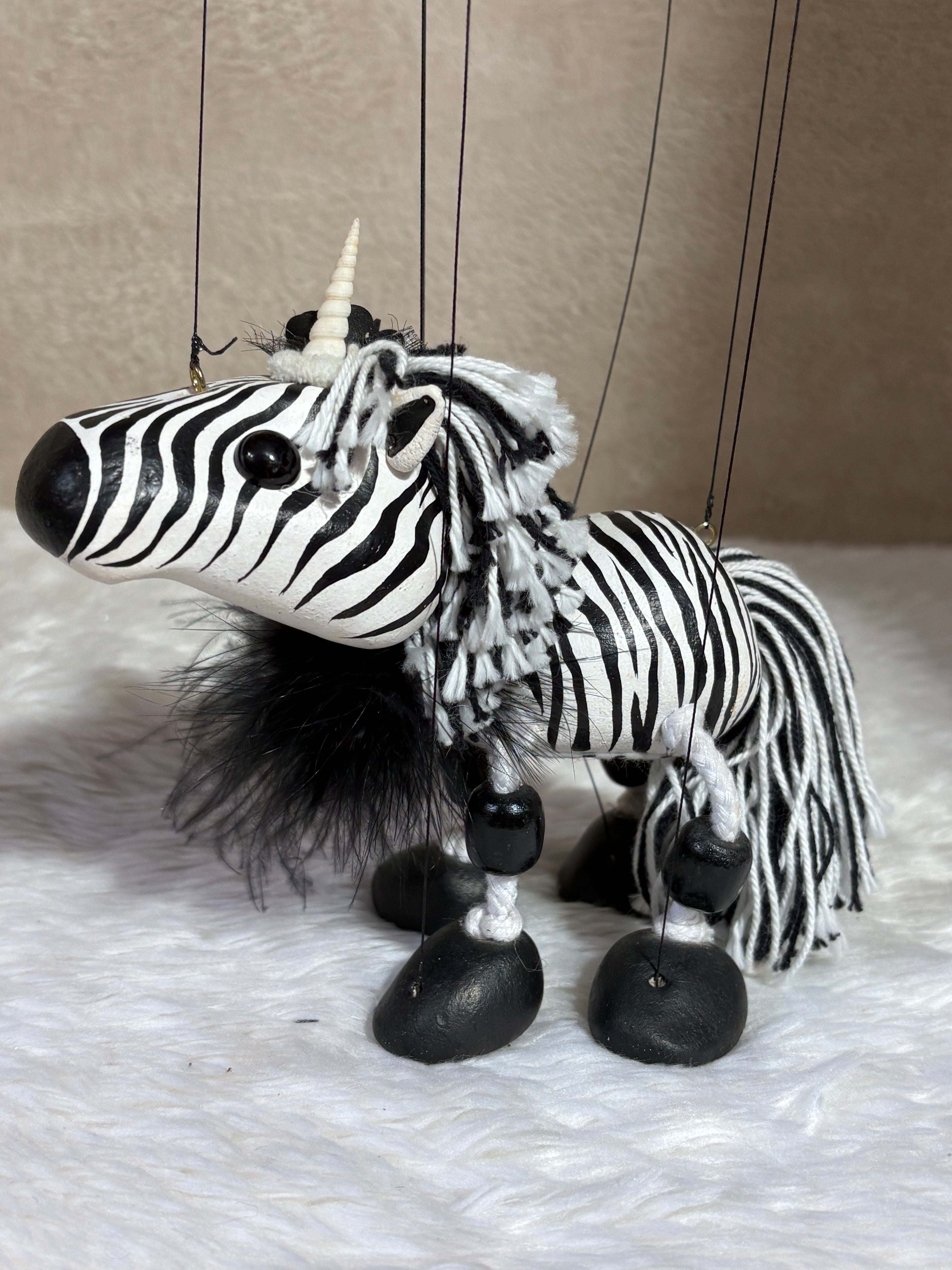 Zebracorn Marionette Puppet
