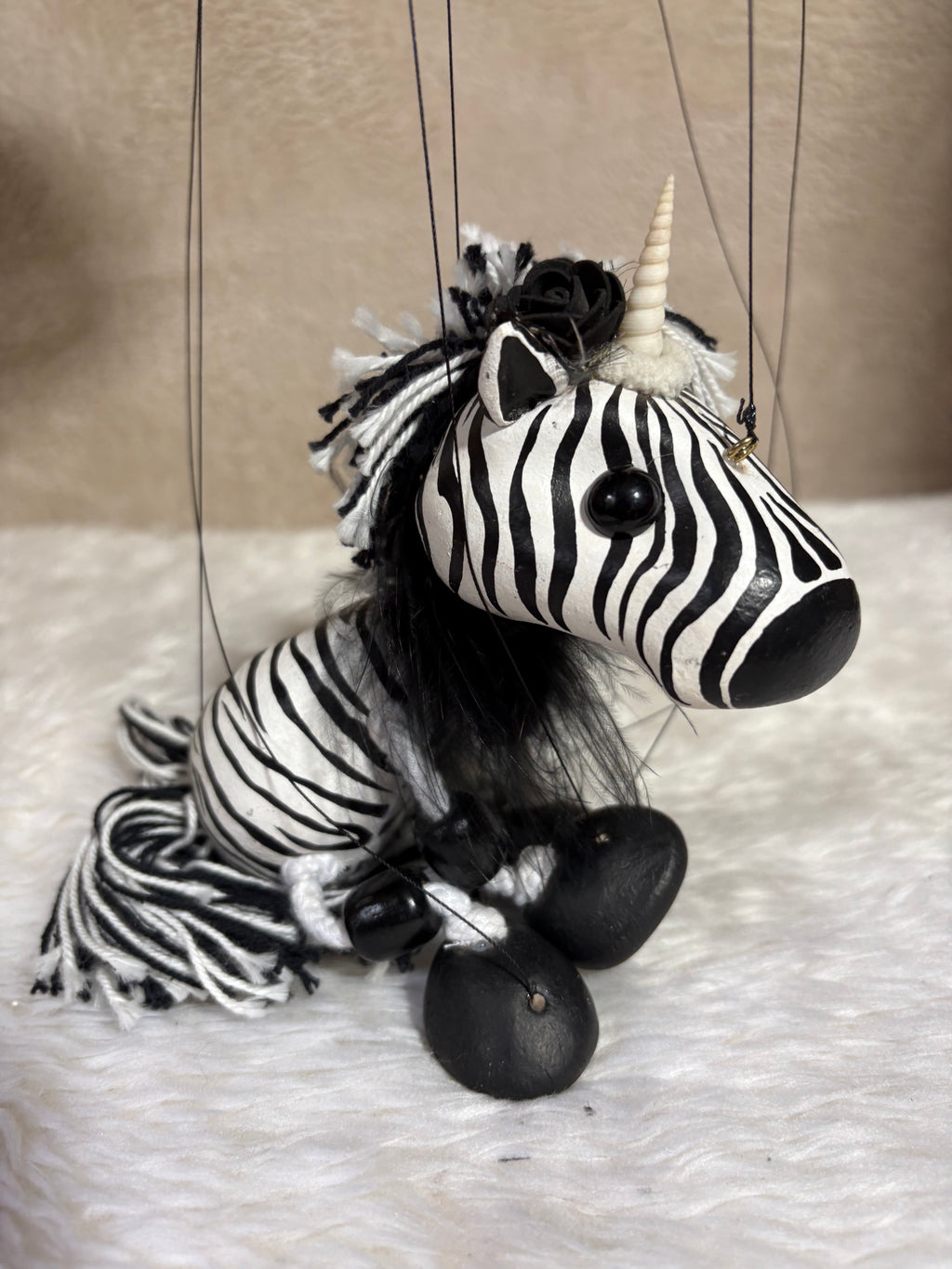 Zebracorn Marionette Puppet