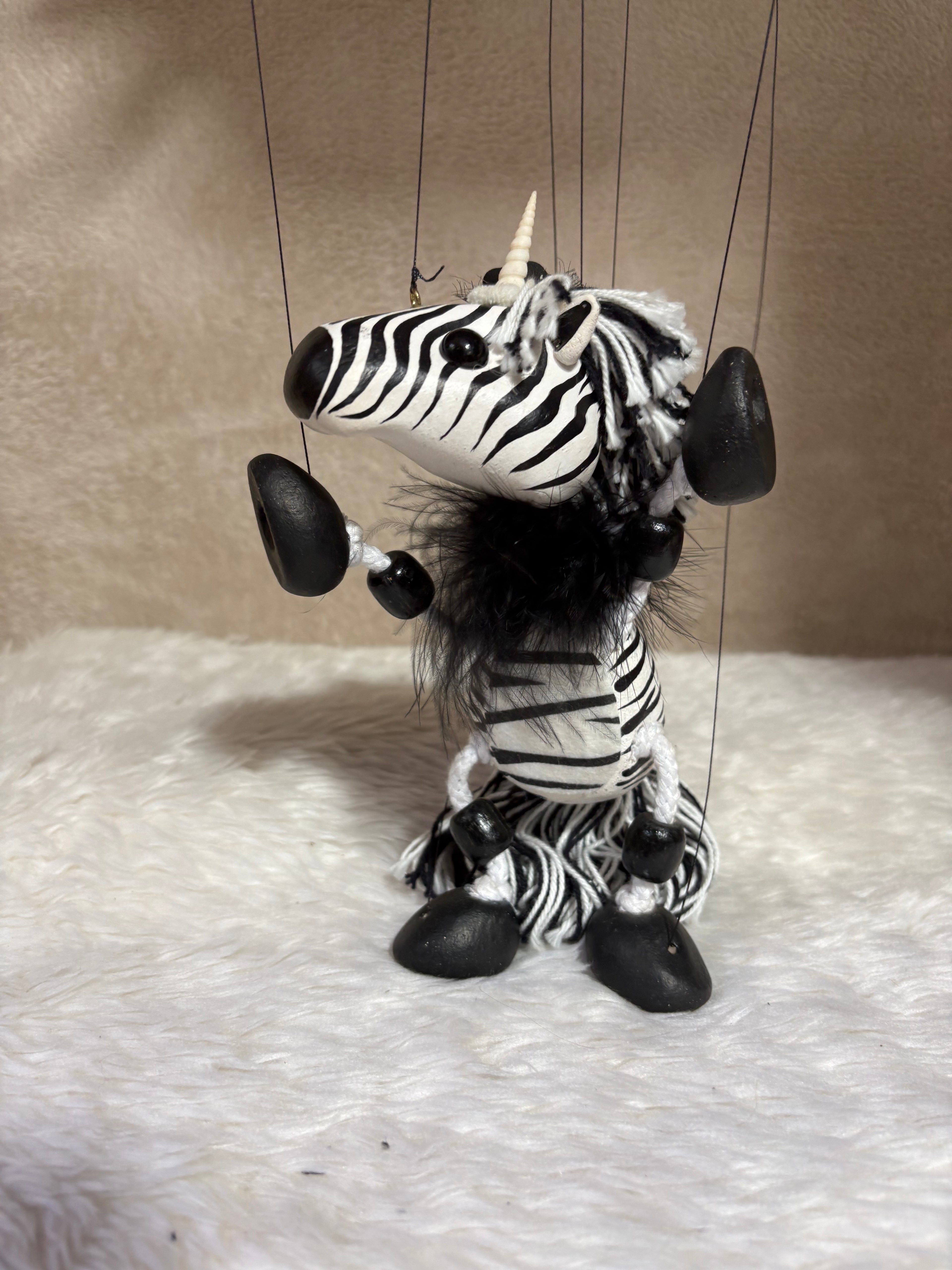 Zebracorn Marionette Puppet