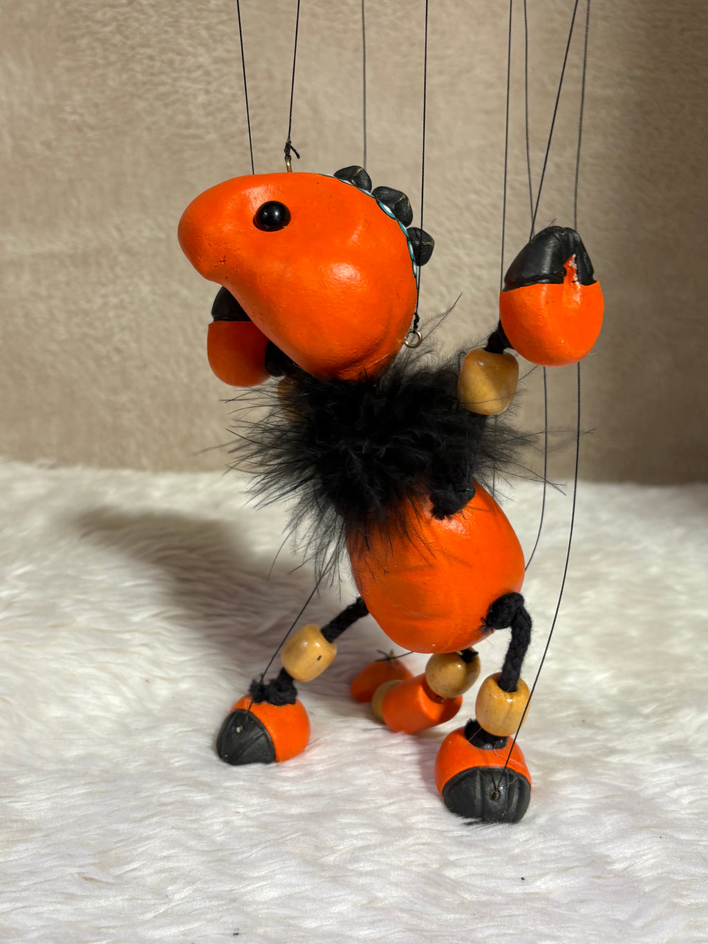 Orange Baby Dragon - Marionette Puppet