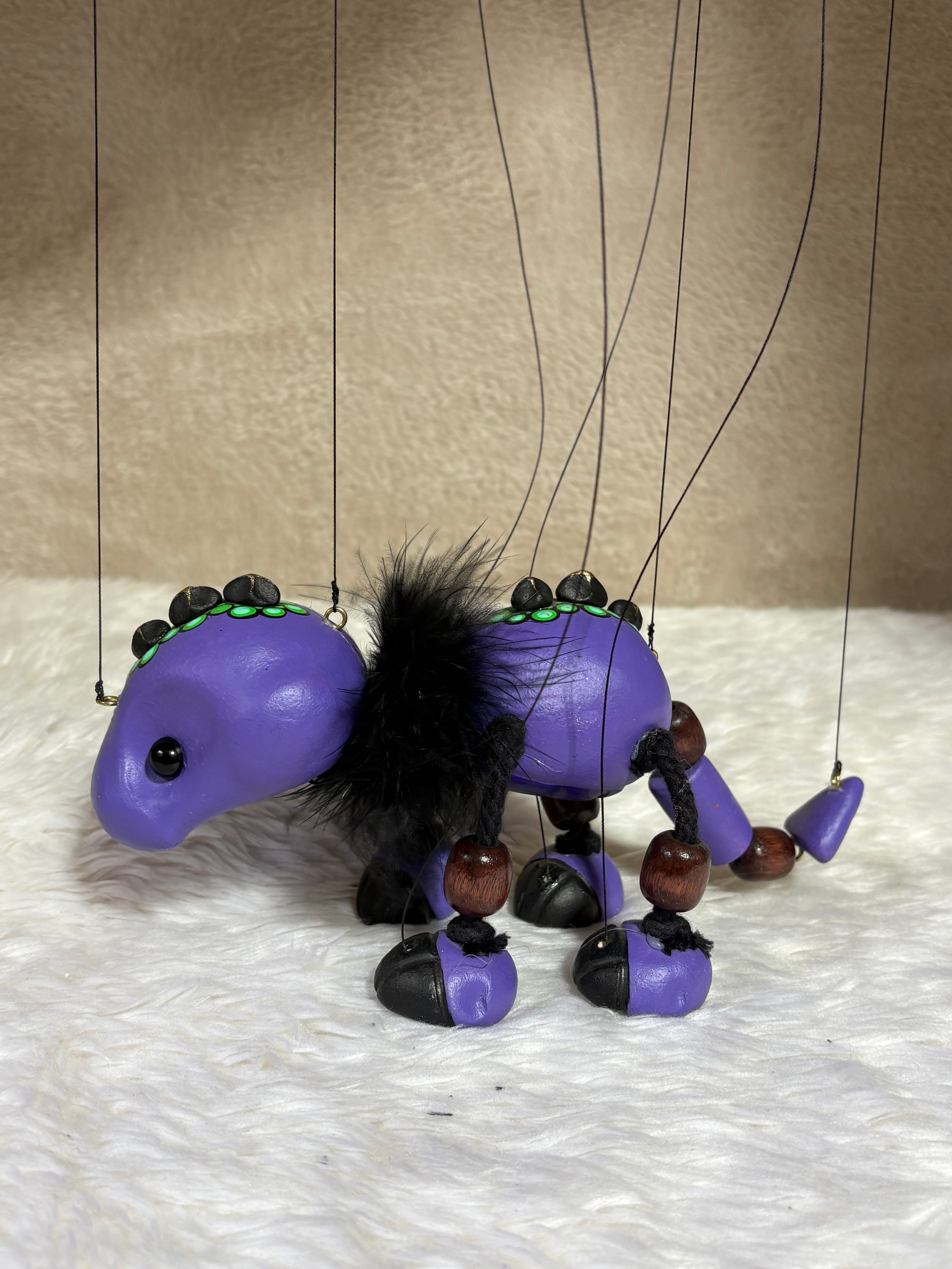 Purple Baby Dragon - Marionette Puppet